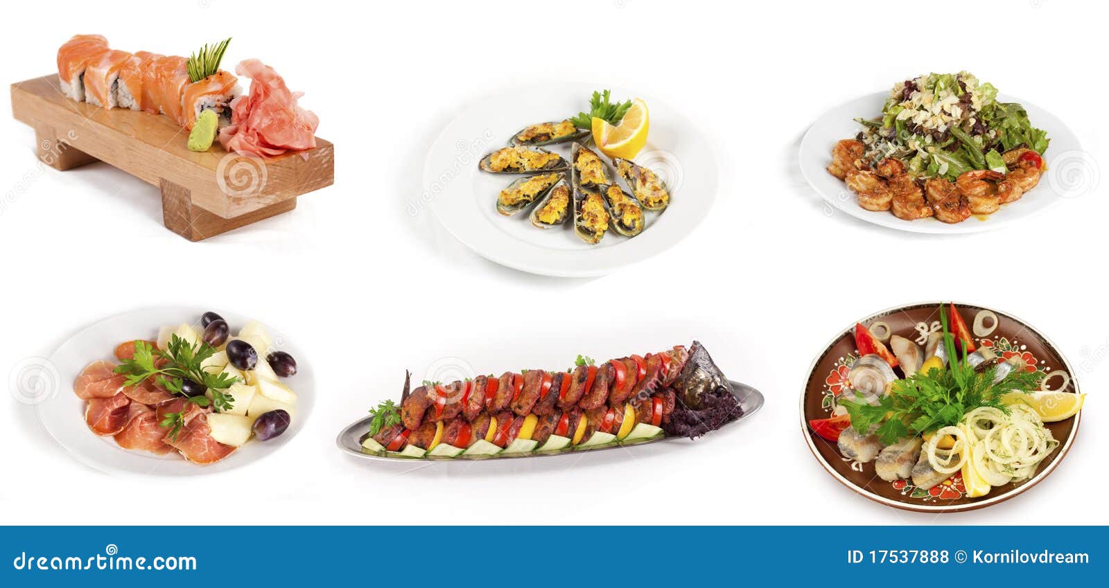 Set of fish dish stock photo. Image of marinated, meal 17537888