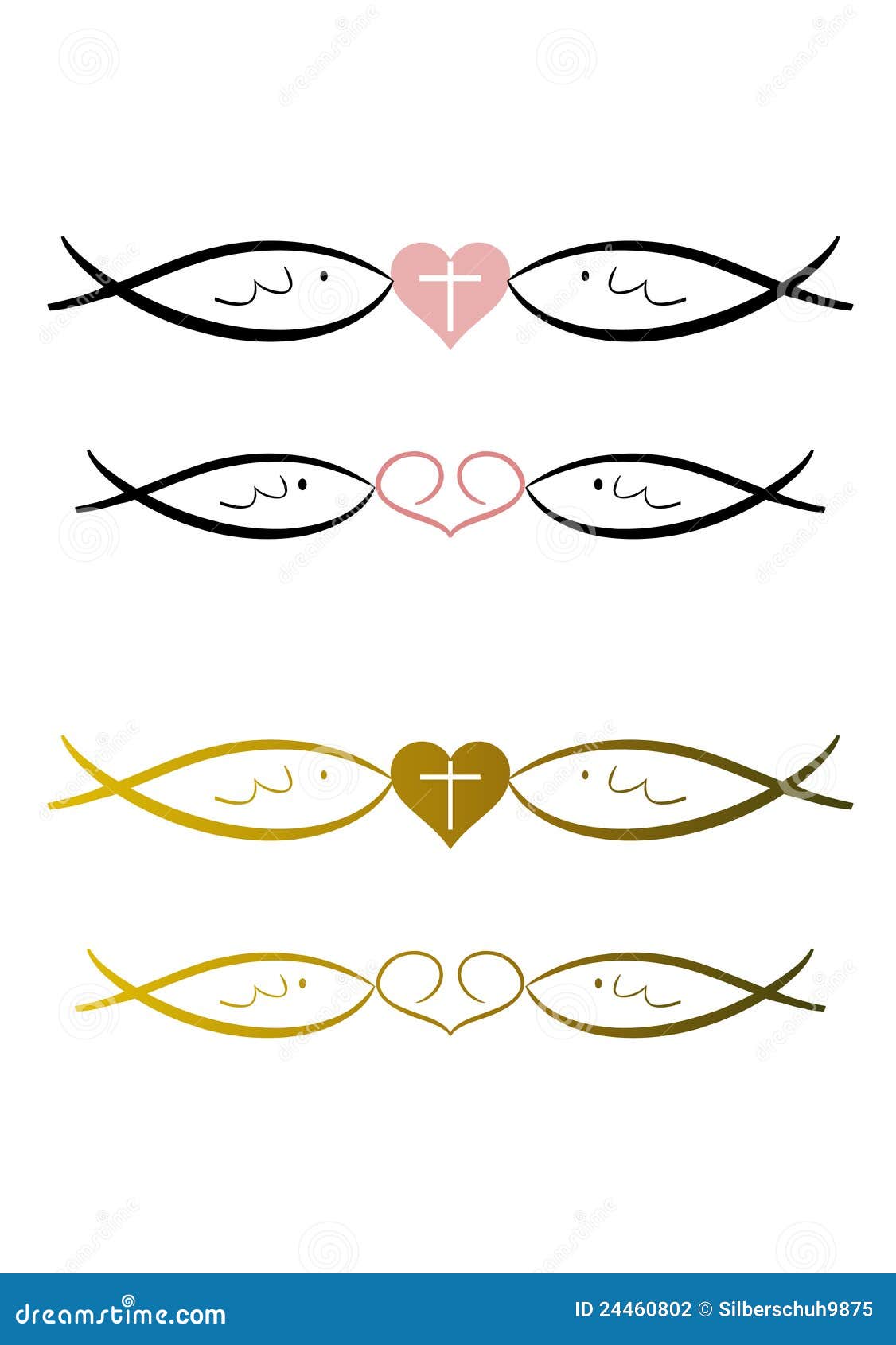 Set of fish illustrations stock vector. Illustration of icon - 24460802