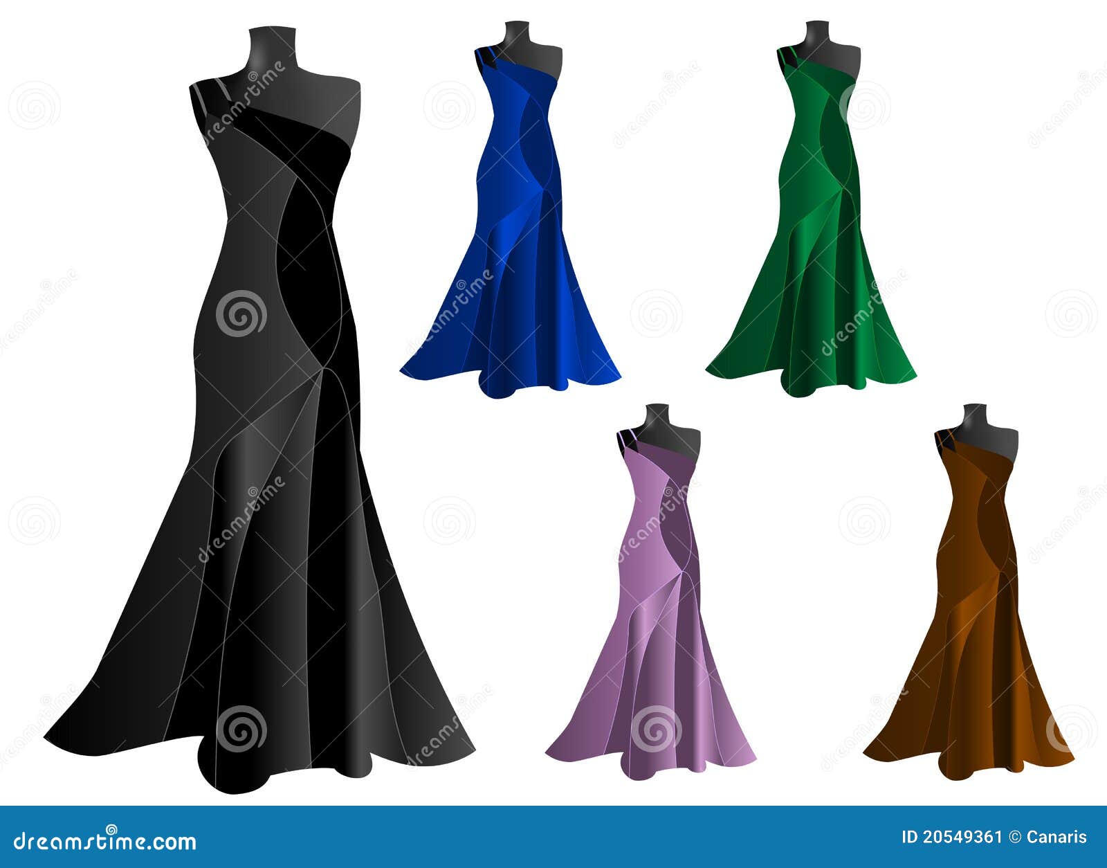 Purple elegant dress on mannequin Royalty Free Vector Image