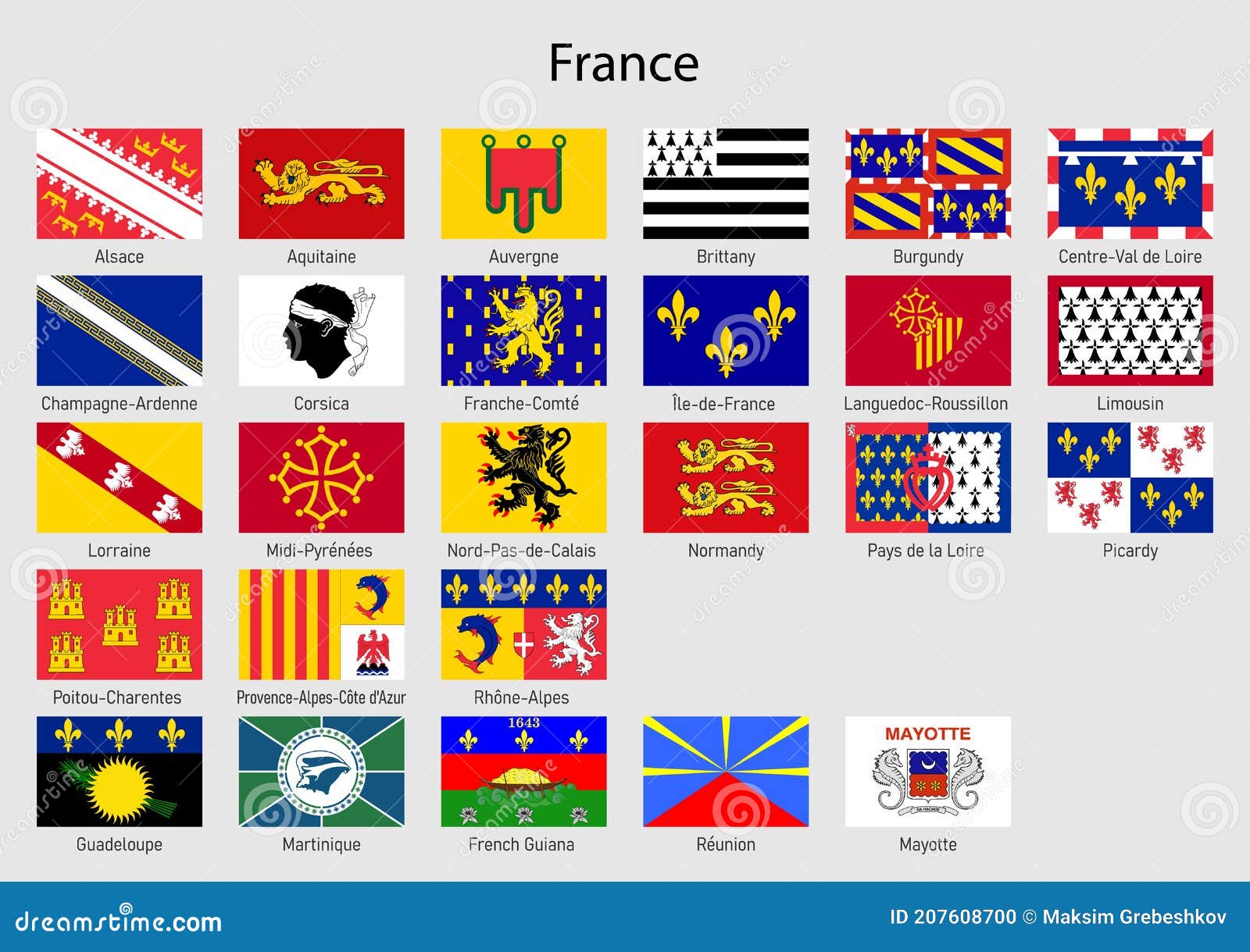 FRIDGE MAGNET Brittany France Flag 