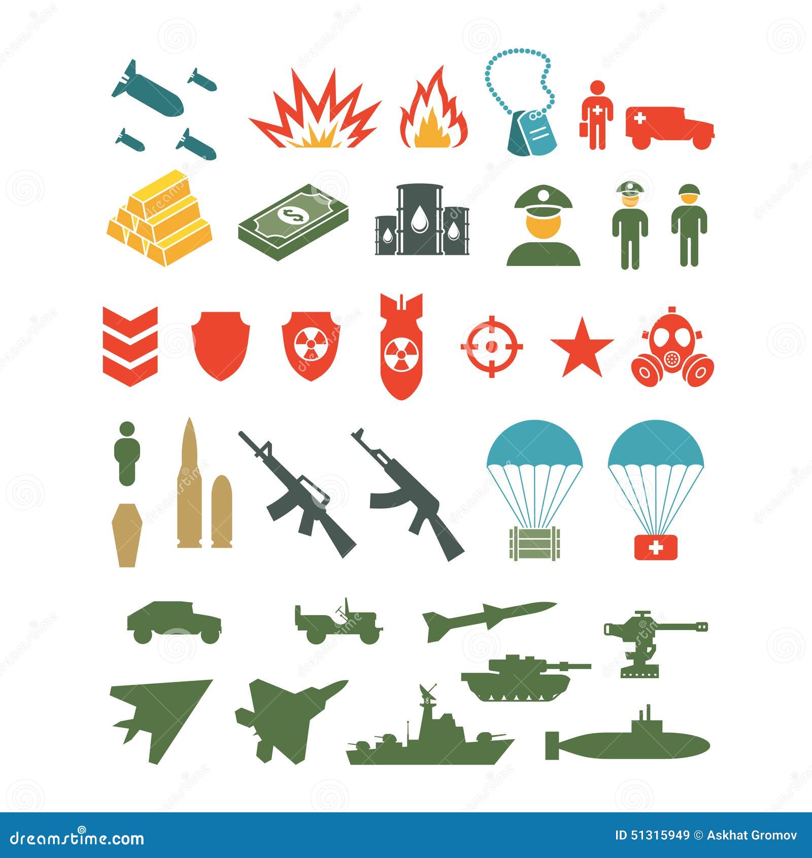Military Infographics. A Set Of Military Silhouettes Of Icons And Icons ...