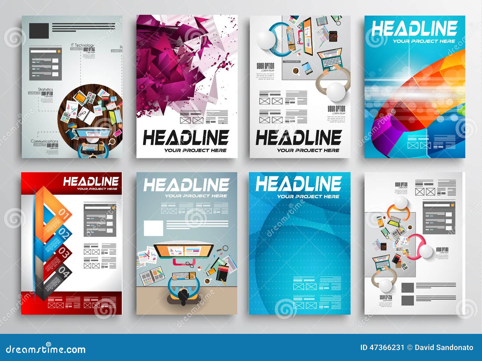 Set Of Flyer Design Infographic Layout Brochure Designs Illustration Megapixl