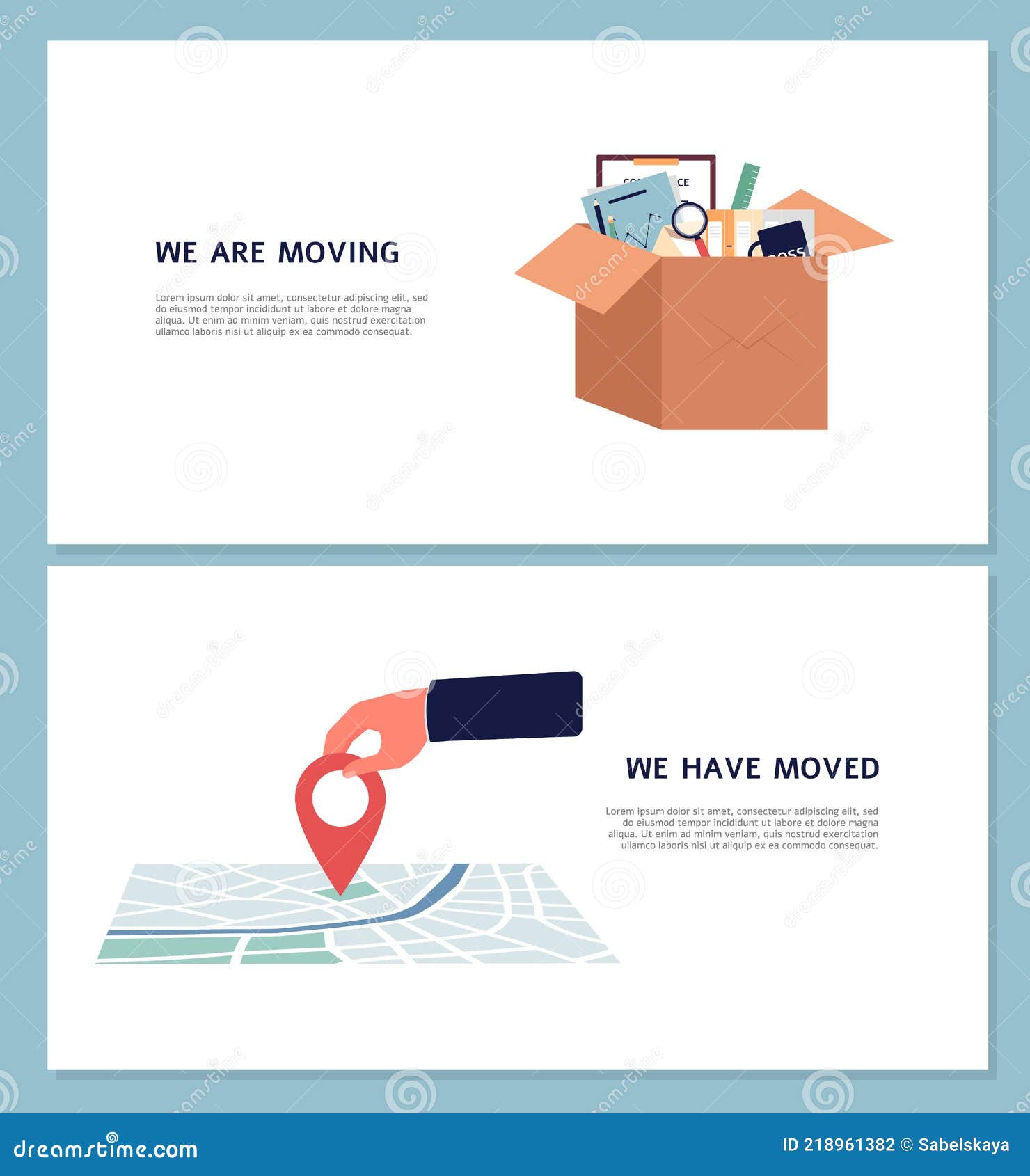 Moving Announcement Stock Illustrations – 22 Moving Announcement For Free Moving House Cards Templates