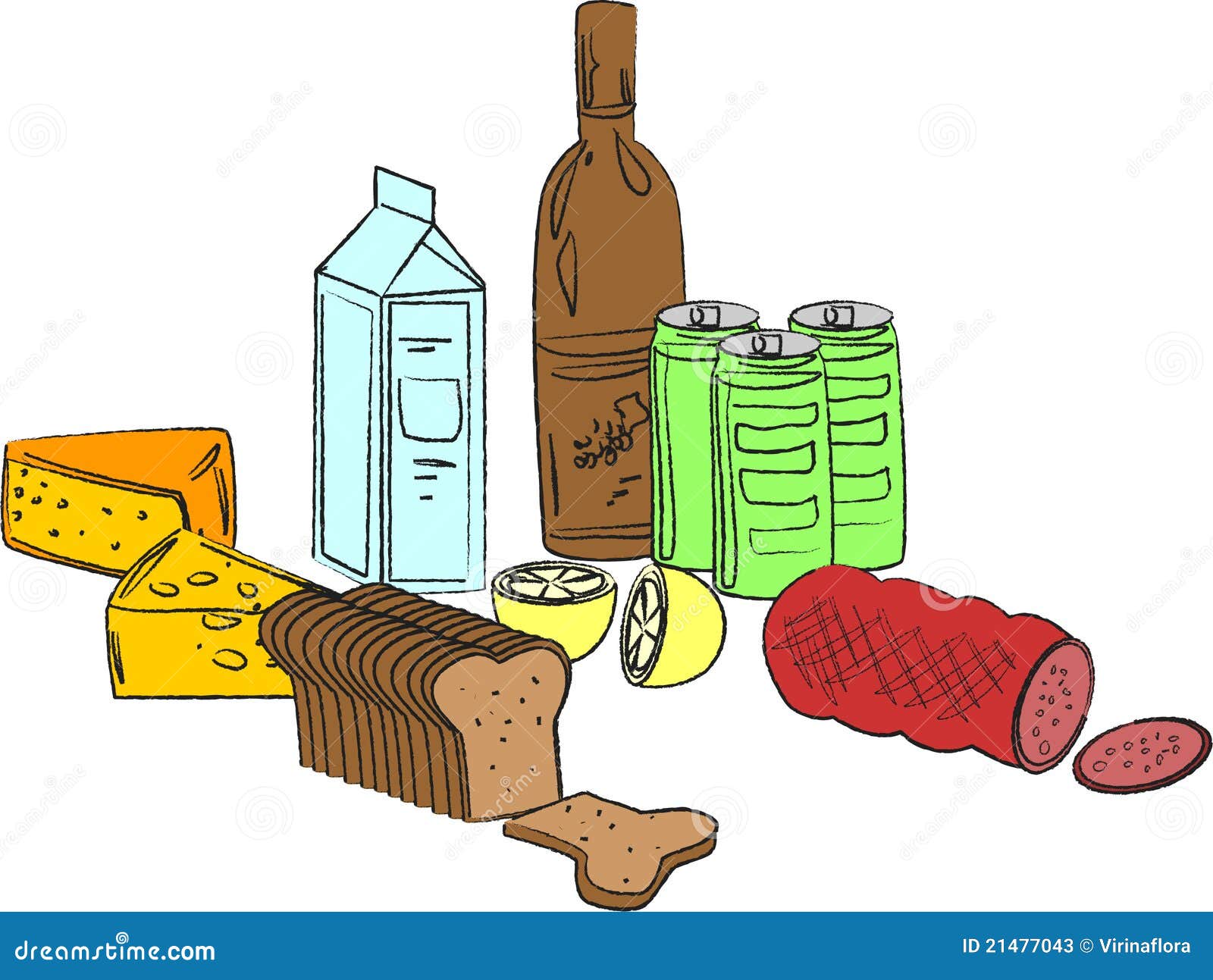 Set Food For Your Design Vector Stock Vector - Illustration of cherry