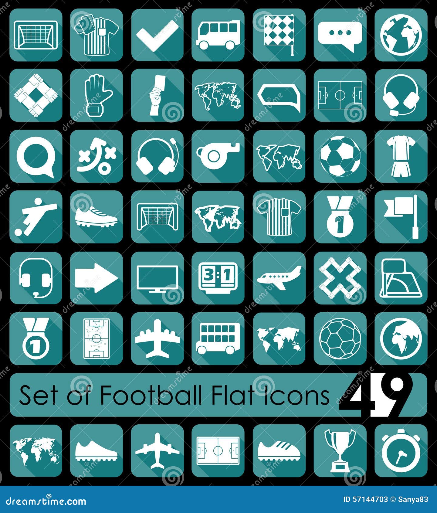 Set of football icons stock vector. Illustration of information 57144703