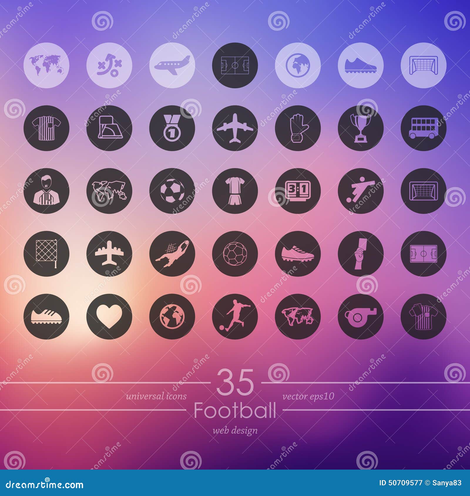 Set of football icons stock vector. Illustration of dribbling 50709577