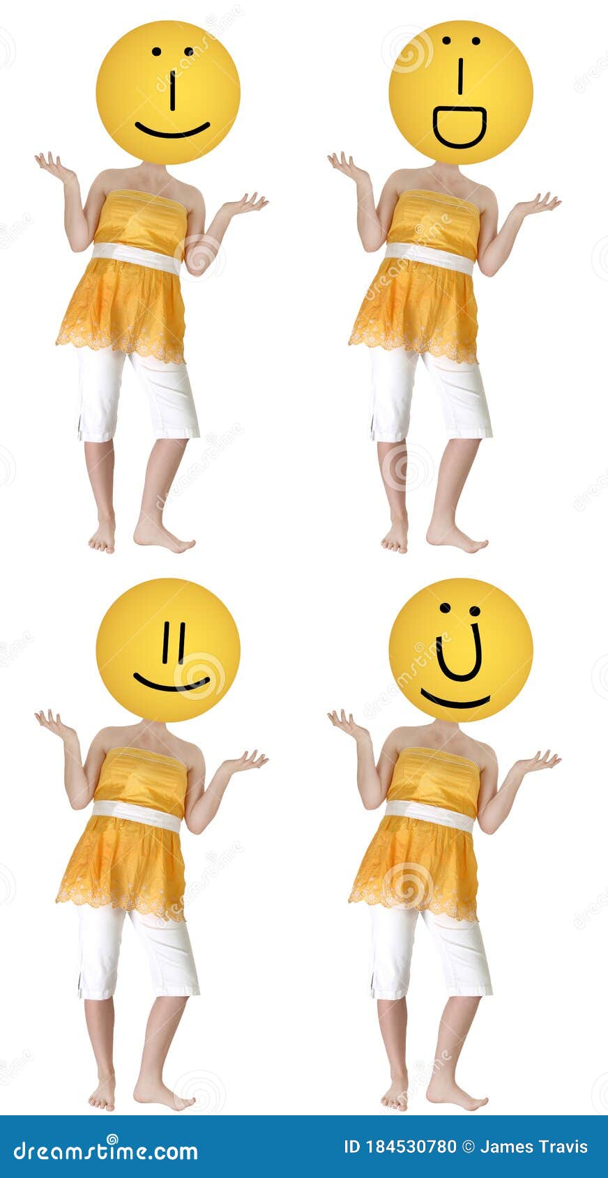 Emoji Head Man And Woman Beautiful Couple Royalty Free Stock Image