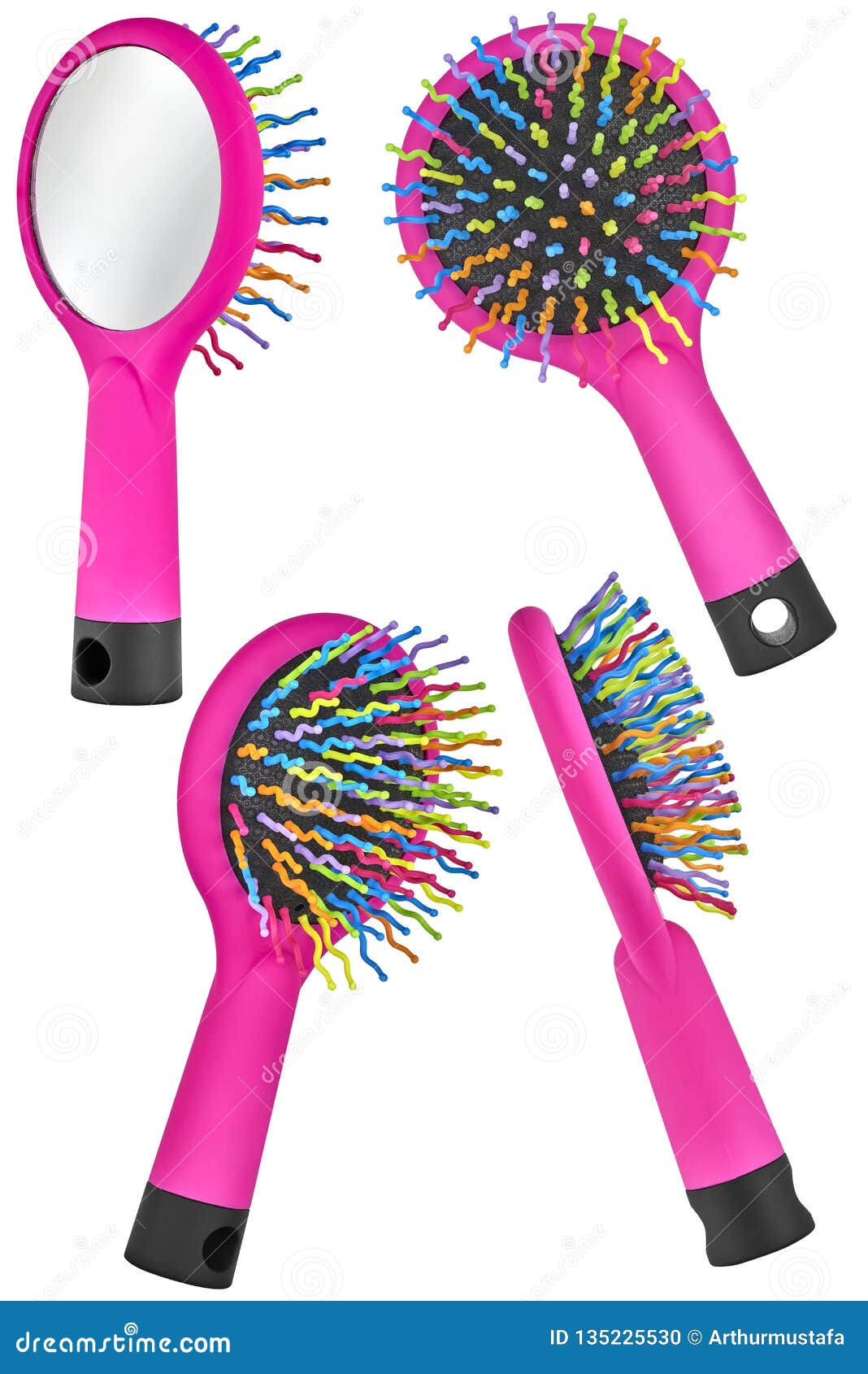 Set of Four Instances of a Magenta Hair Comb Brush for Children, with Handle and Mirror on the Back, Isolated on Transparent or Stock Photo - Image of oval, elegant: 135225530 Set of Four Instances of a Magenta Hair Comb Brush for Children, with Handle and Mirror on the Back, Isolated on Transparent or Stock Photo - Image of oval, elegant: 135225530