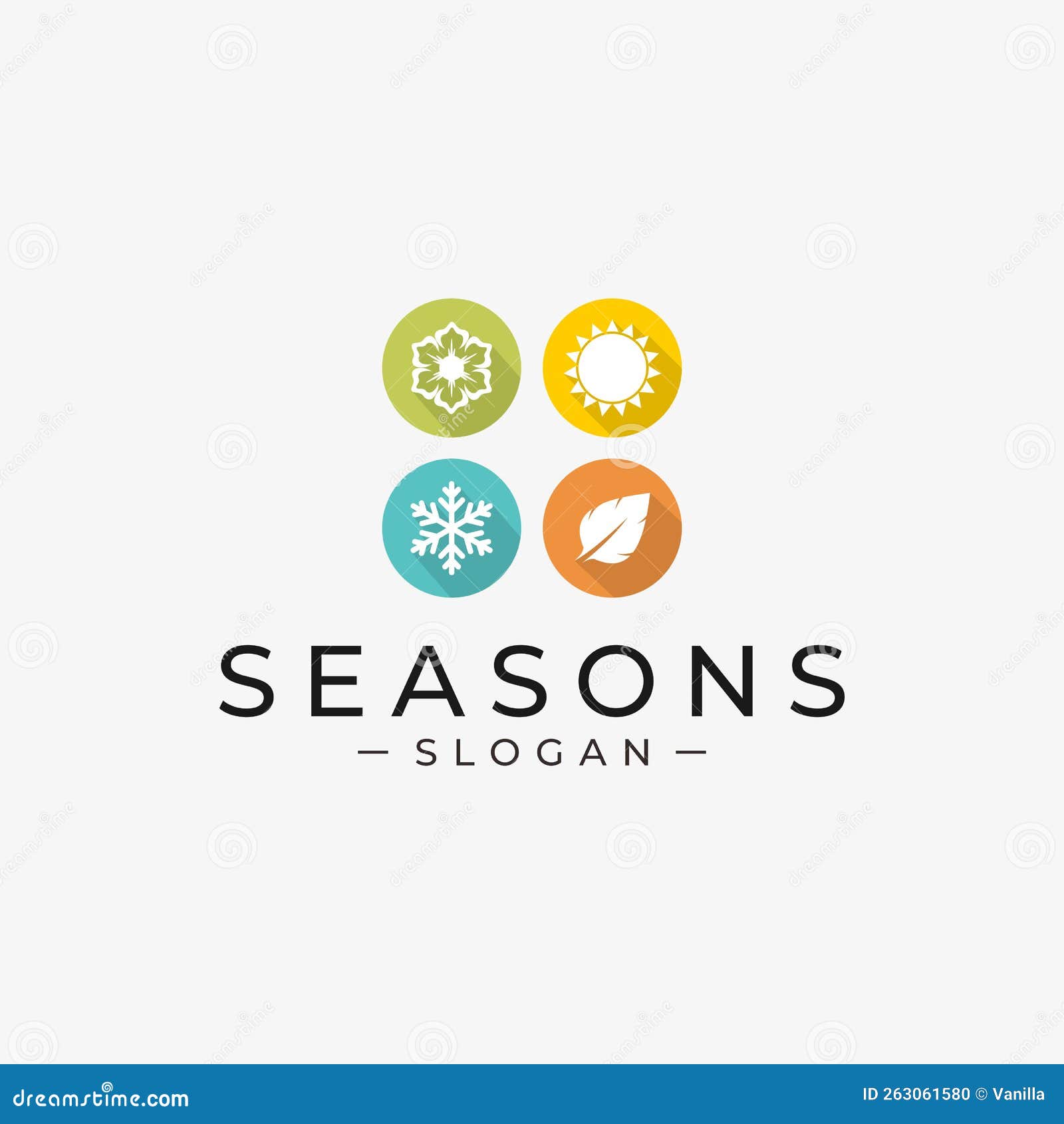 Seasons logo icon stock vector. Illustration of cold - 263061580