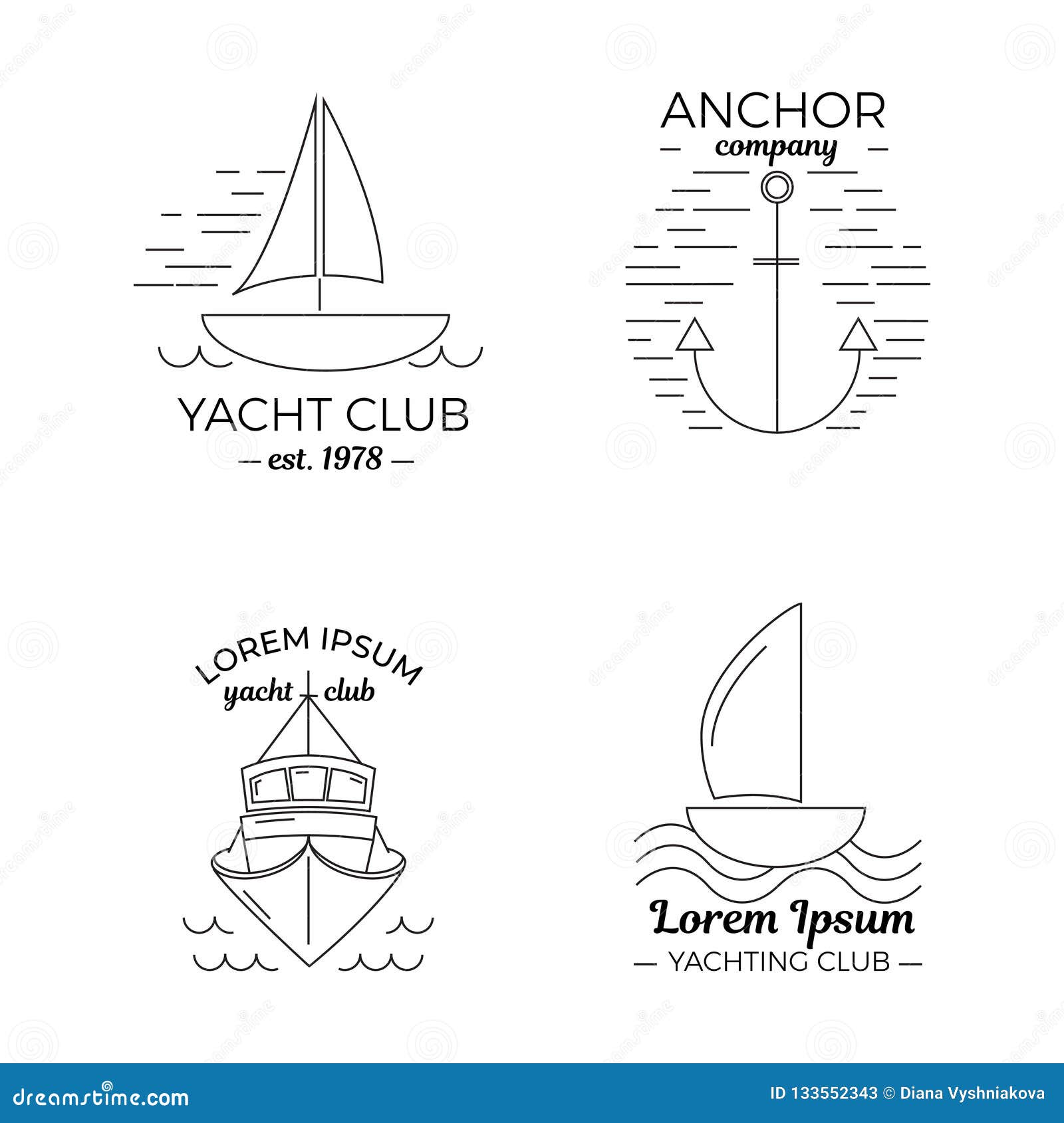 set of four yacht