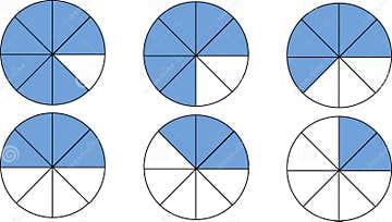 Set of Fractions. Mathematics. Fraction Table To Learn Stock ...