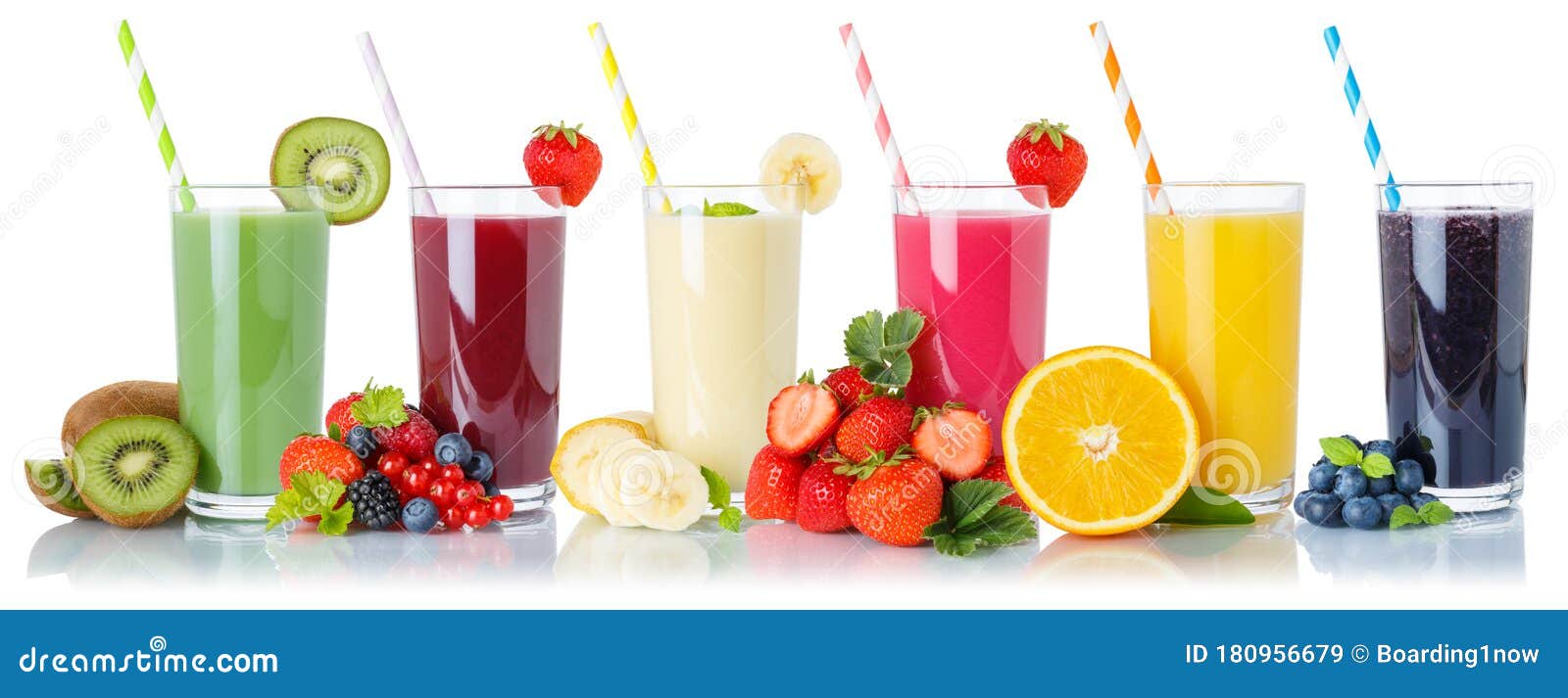 Juice and Smoothie Glass Straw Set