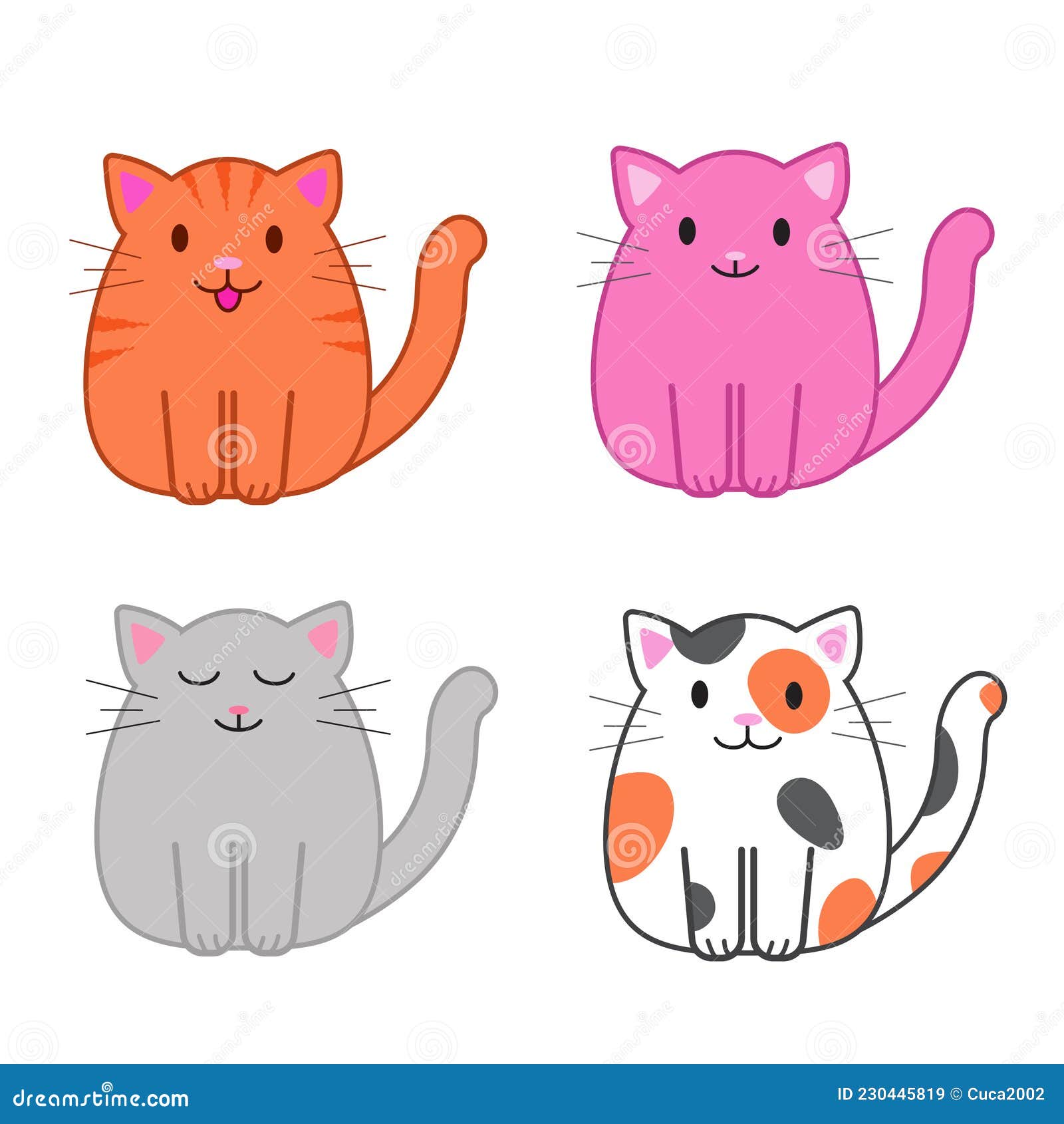 Premium Vector  Cute cat funny cartoon icon illustration