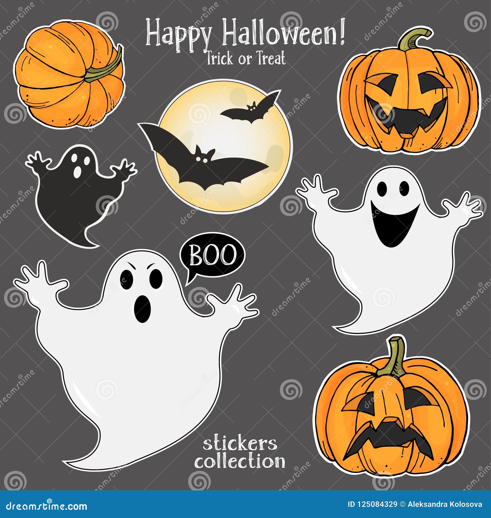 Halloween Stickers Patches Badges Cute Pumpkin Ghosts Kids And
