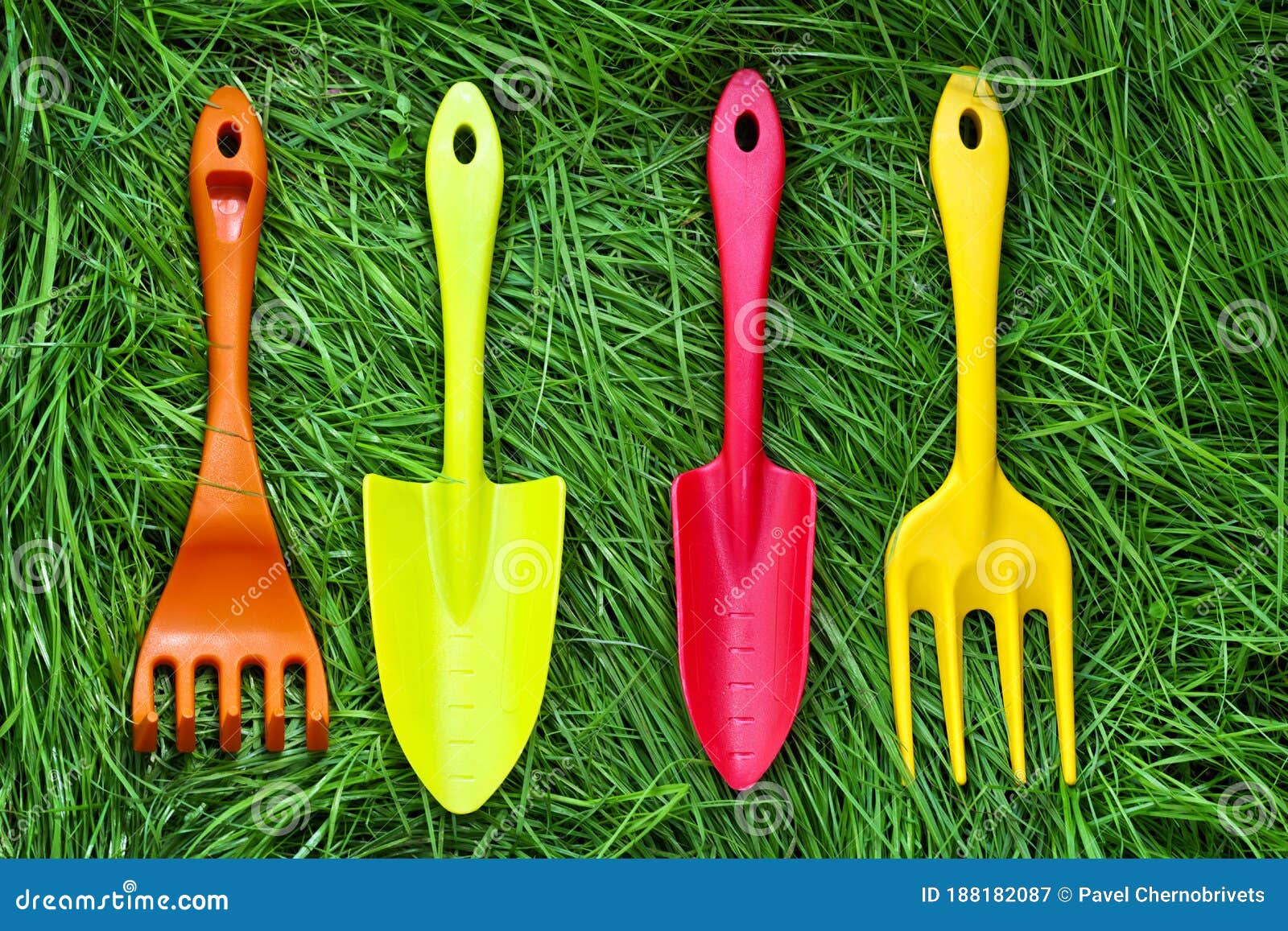 Set of Gardening Tools on Grass Stock Image - Image of grass, hobby ...