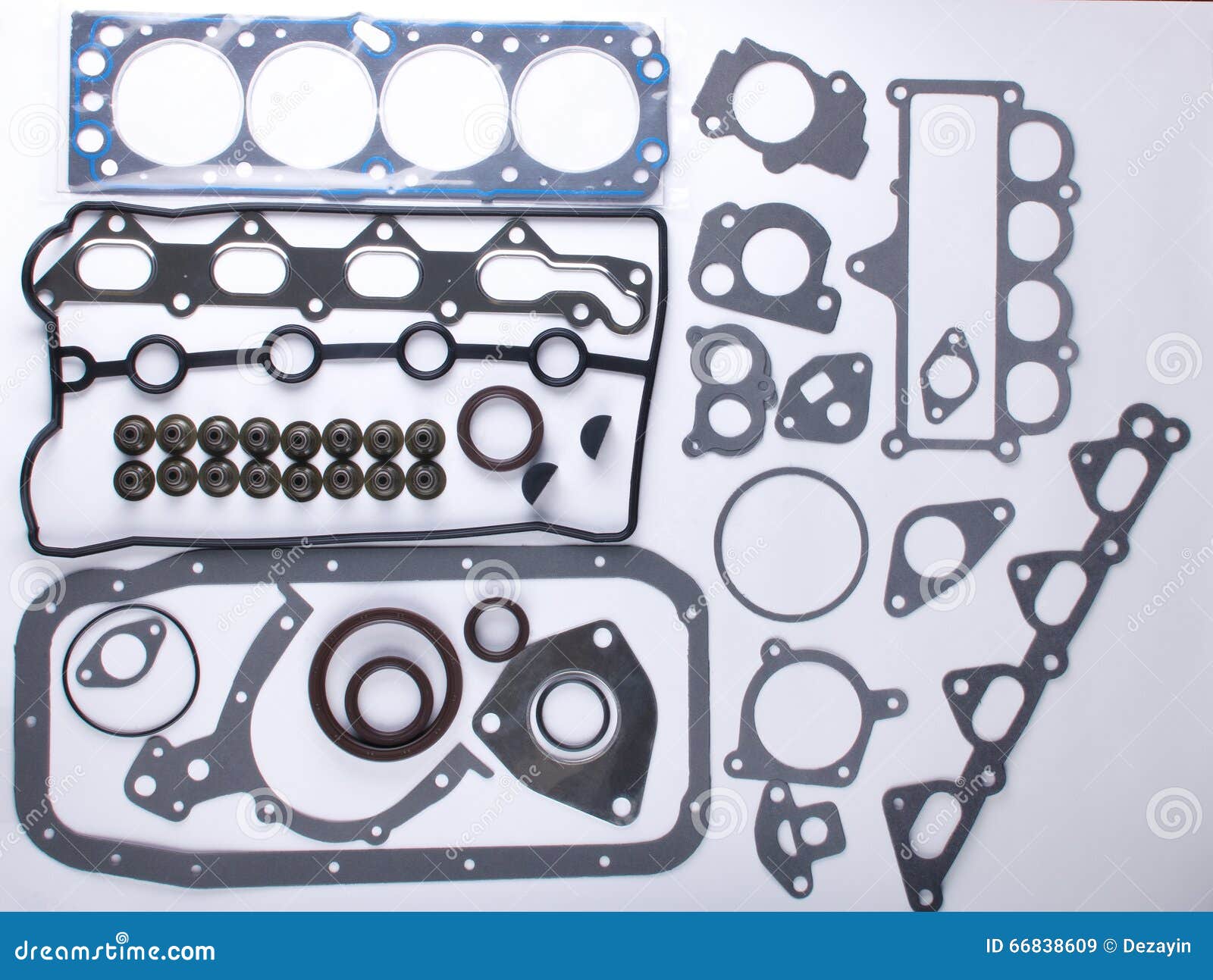 Set of Gaskets for the Engine Stock Image Image of engine
