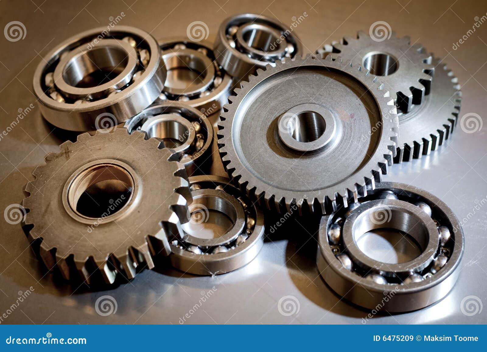 Set of Gears and Ballbearings Stock Image Image of industrial, ball
