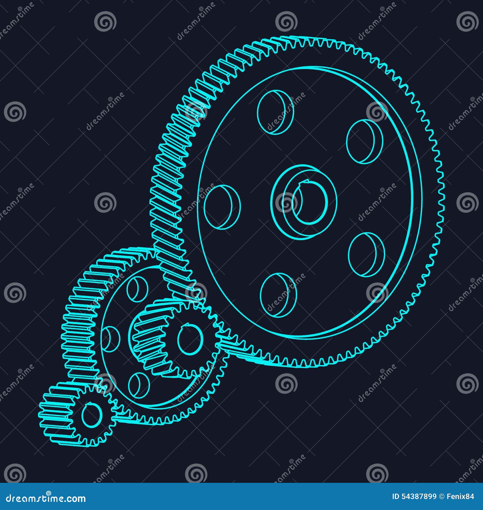 Set Of Gears Wheels Of The Same Module. Stock Vector Image 54387899