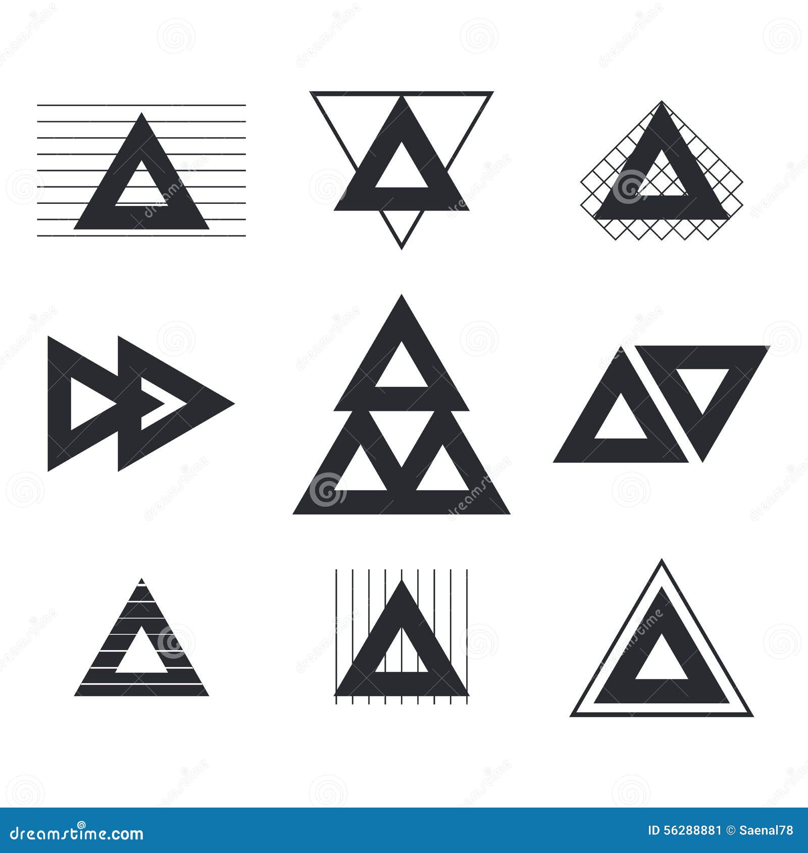 Premium Vector | Logo tattoo triangle interlocking sides vector futuristic  design scientific progress