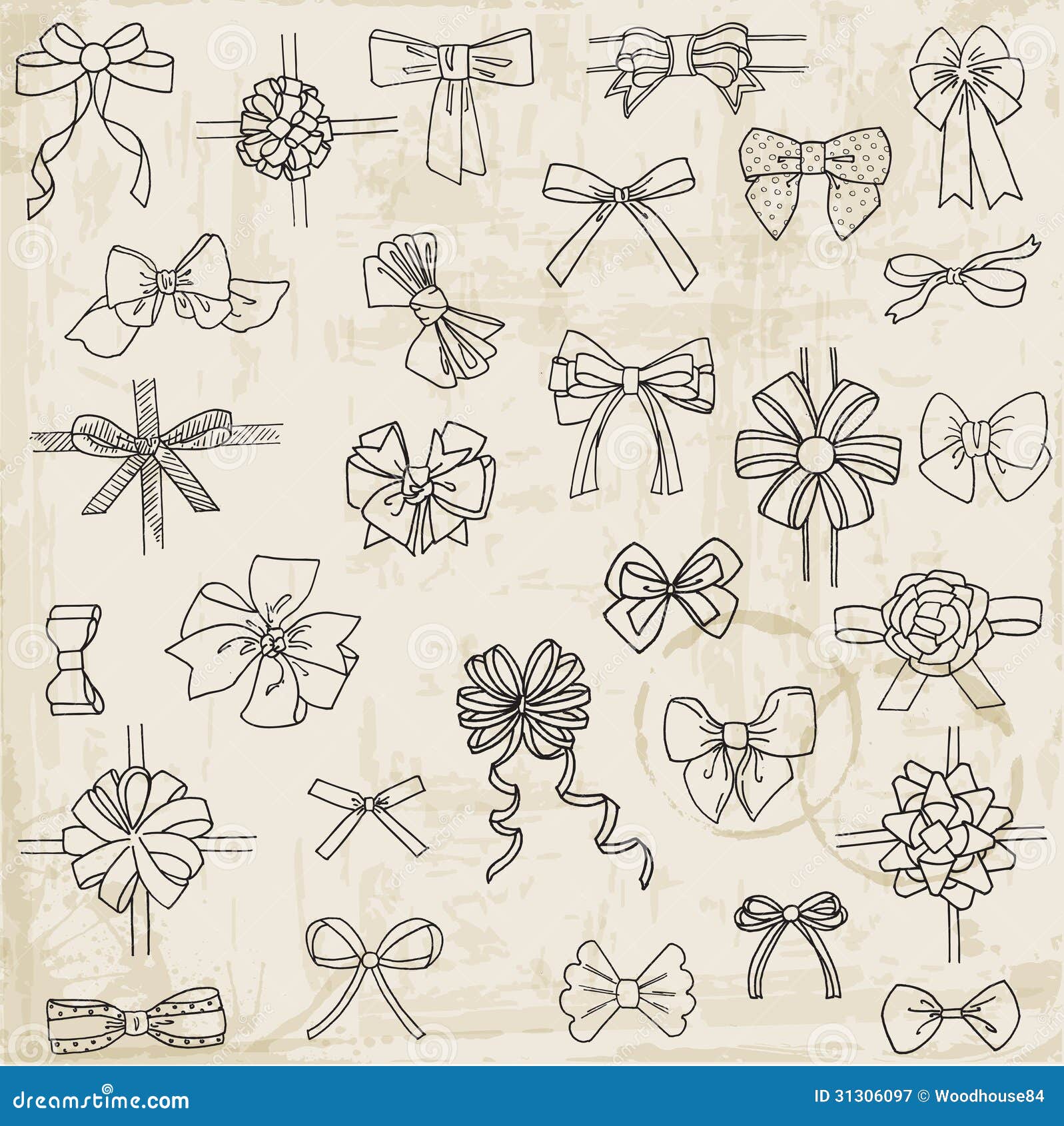 Set of Gift Bows with Ribbons Stock Vector Illustration of christmas