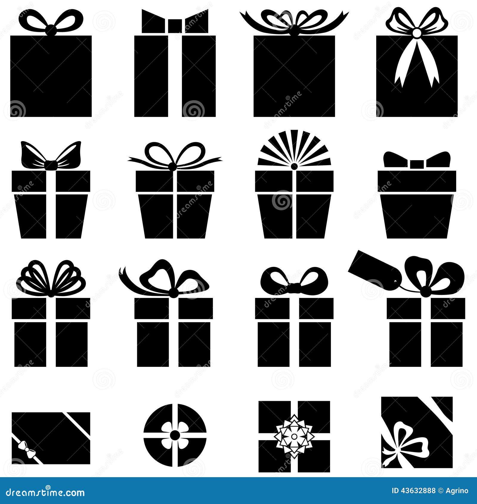 Download Set of gift icon stock vector. Illustration of celebrate ...