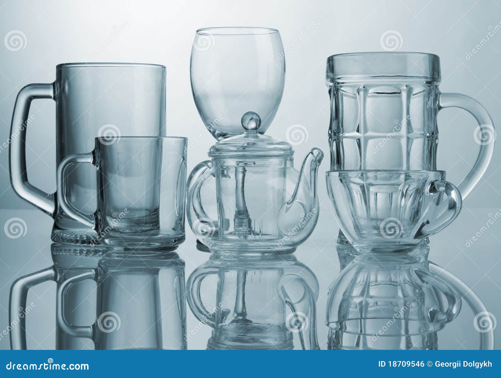 Set of glass dishes stock photo. Image of drink, clean 18709546