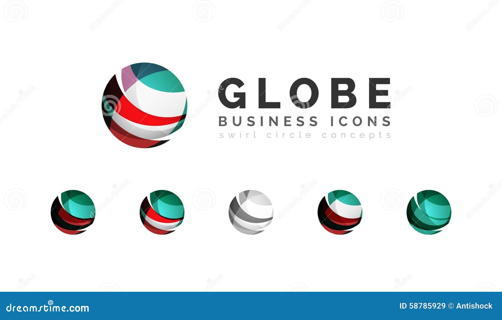 set of globe sphere