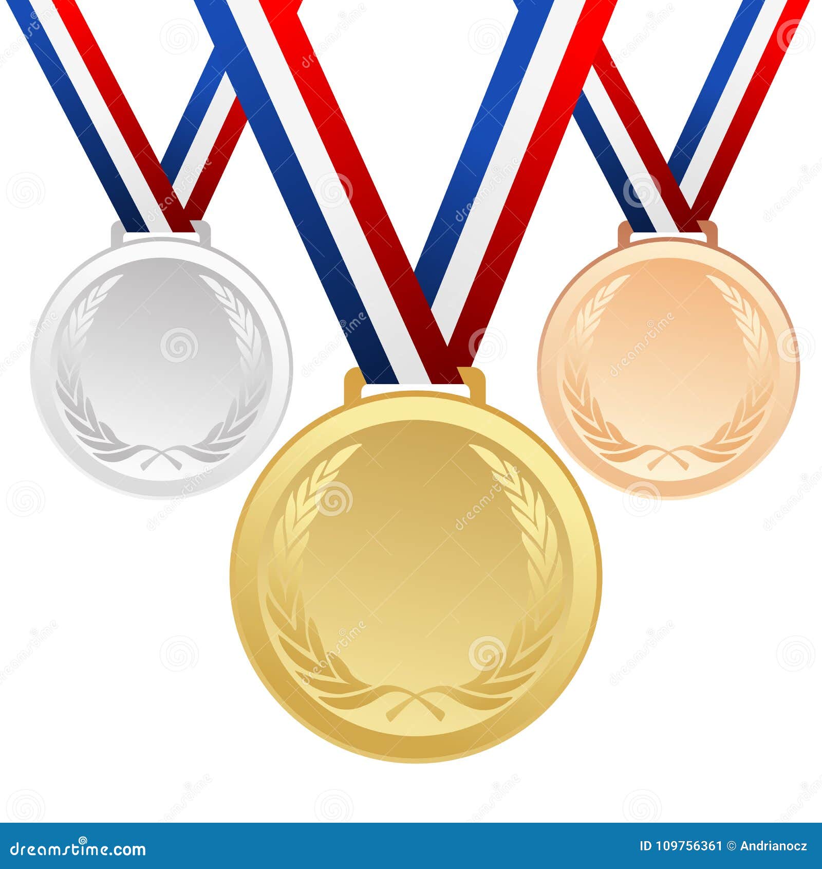 gold silver bronze medals