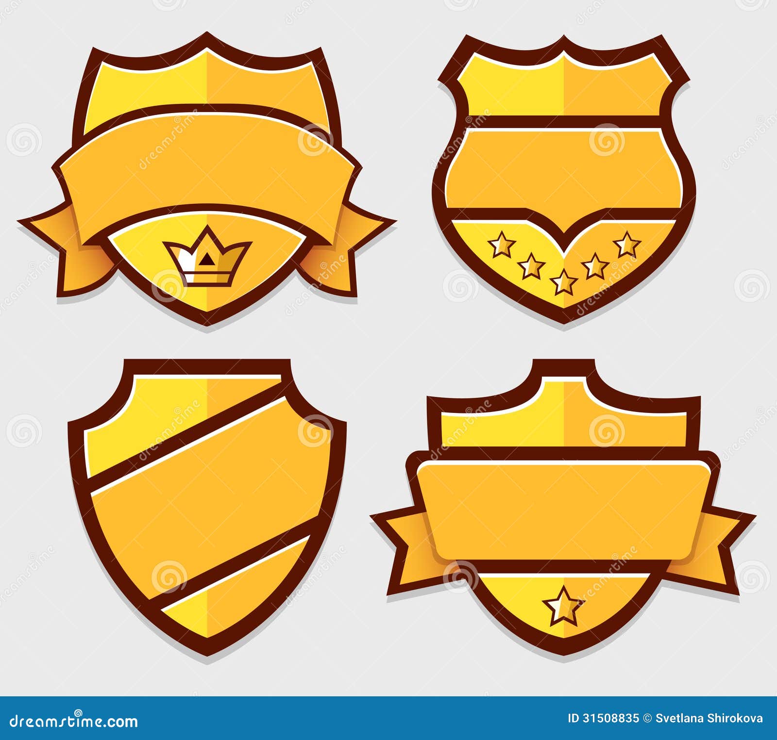 set of gold vector