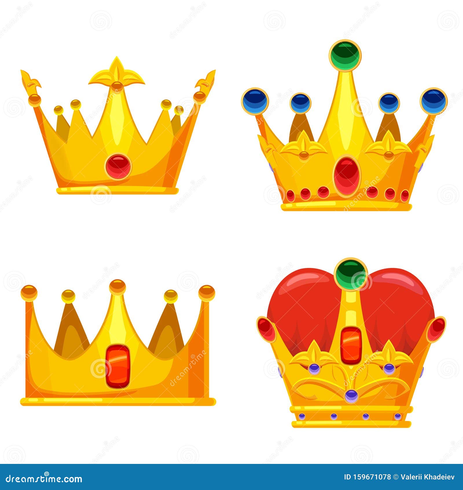 King Queen Cartoon Stock Vector