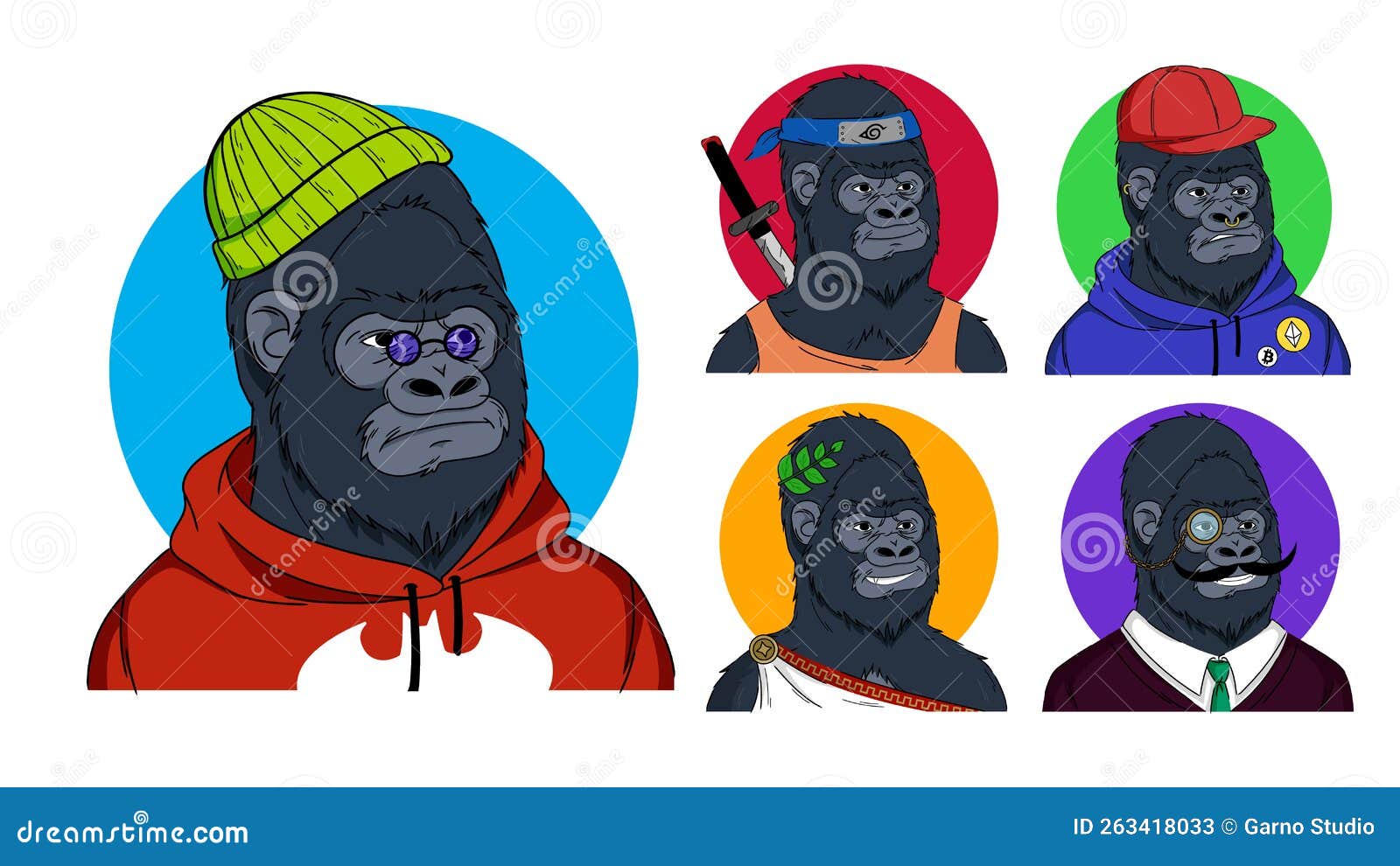 Gorilla Nft Illustrations & Vectors