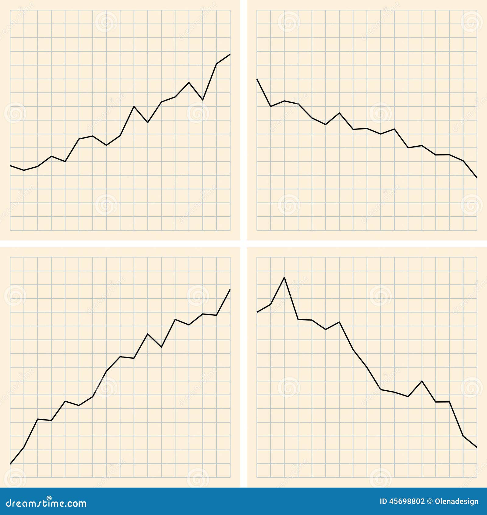 Set of graphs - illustration - vector. Set of graphs - vector illustration