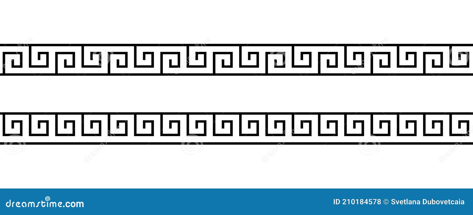 Set Greek Pattern. Greece Border. Seamless Meander Ornament. Collection  Geometric Square Greek Patterns. Ancient Line Stock Vector - Illustration  of antique, background: 210184578