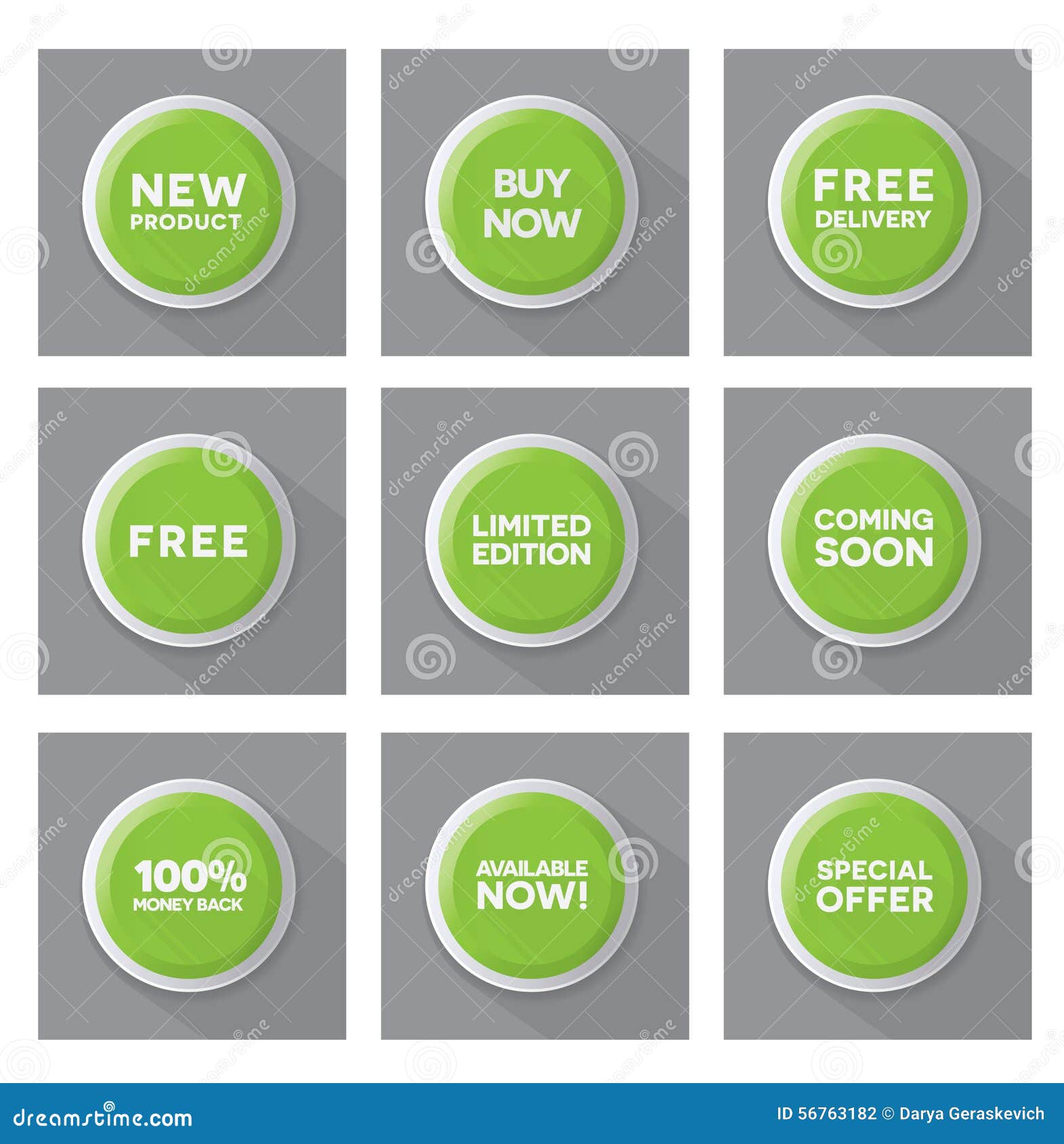 Set of green buttons stock vector. Illustration of background 56763182