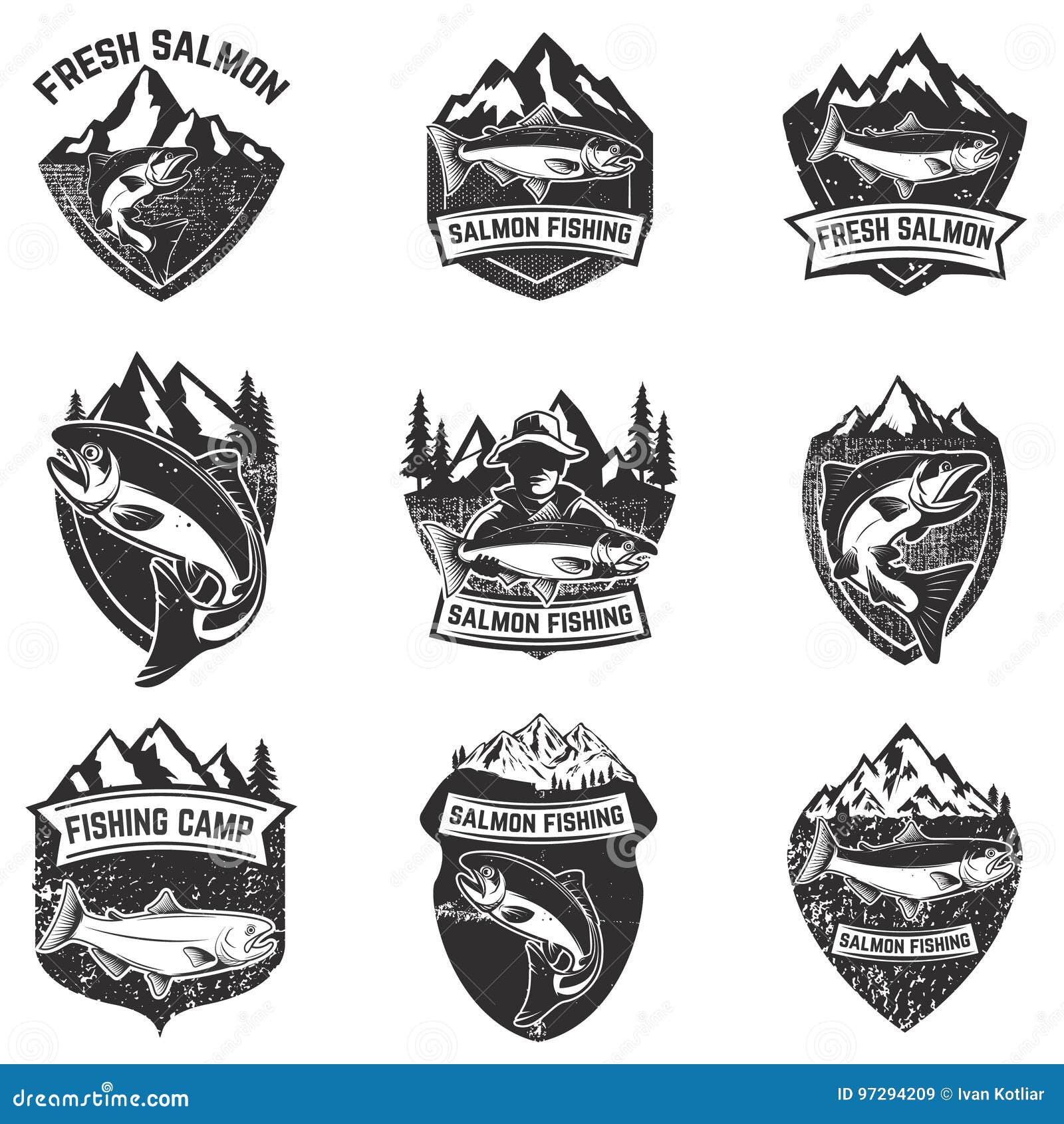 Salmon Logo Stock Illustrations – 19,910 Salmon Logo Stock