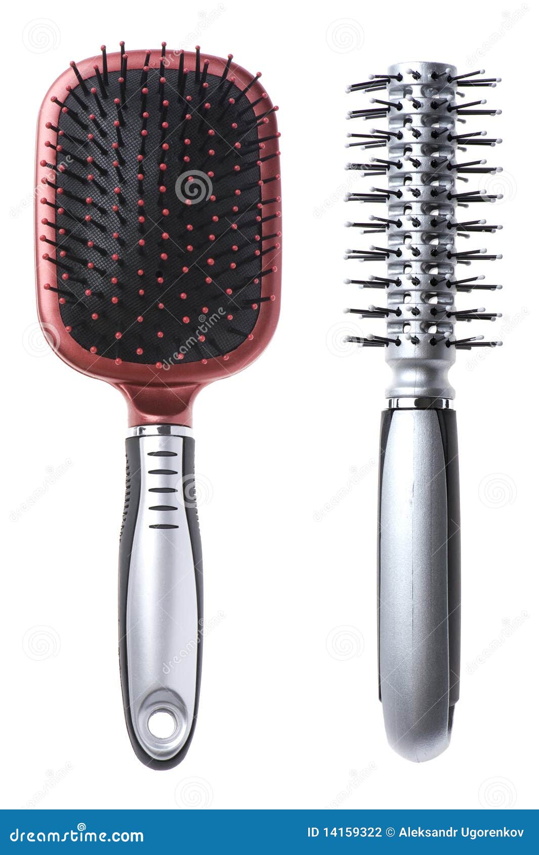 Set of hairbrush stock photo. Image of hairbrush, handle 14159322