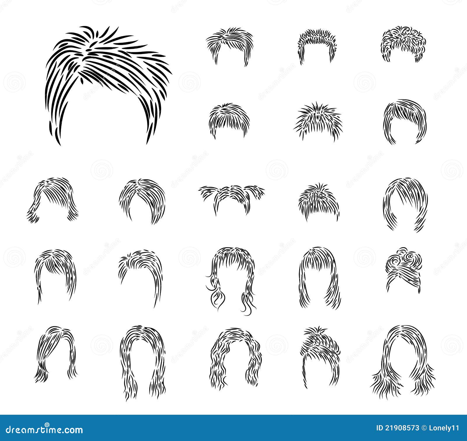 set from hairdresses