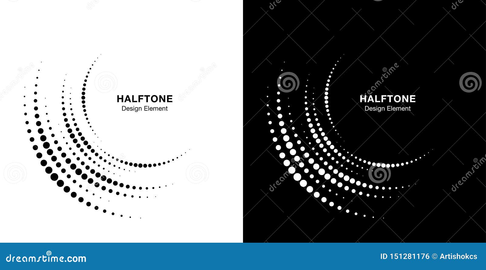 set of halftone incomplete circle frame dots logo background. half round icon halftone circle dots texture. 