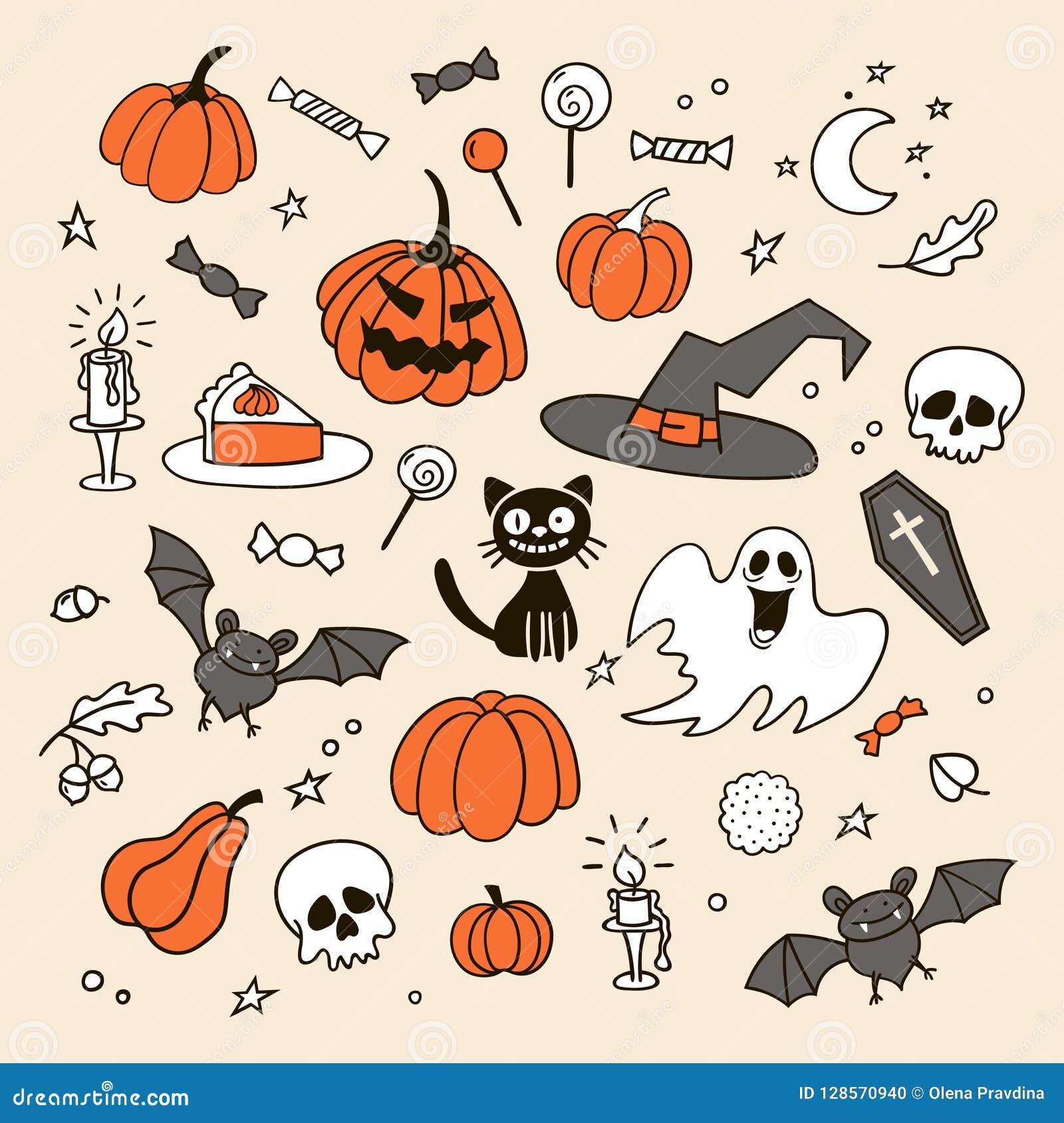 Set Of Cute Halloween Doodles Cute Doodle Art Doodle Art Designs | My ...