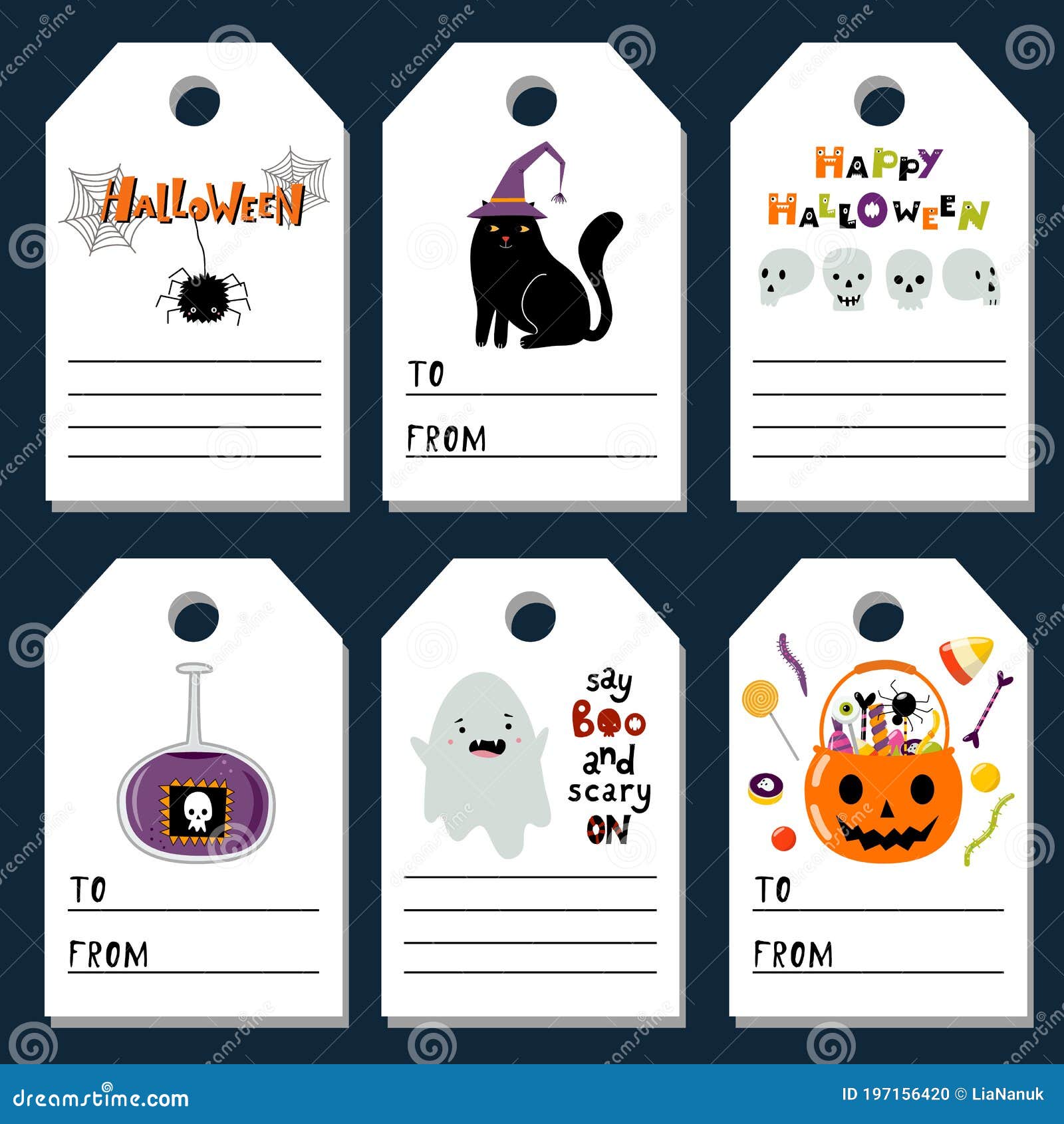 Printable Halloween Treat Bag Tags ⋆ Sugar, Spice and Glitter