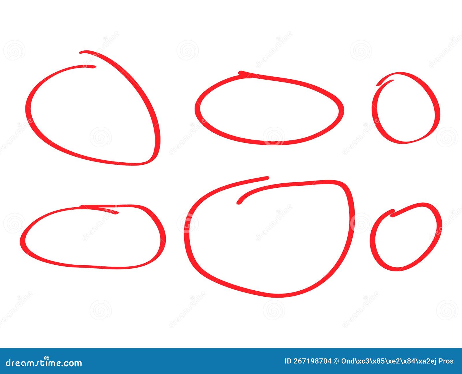 Set of Hand Draw Circle Scribble Mark, Doodle Sketch Blank Frame