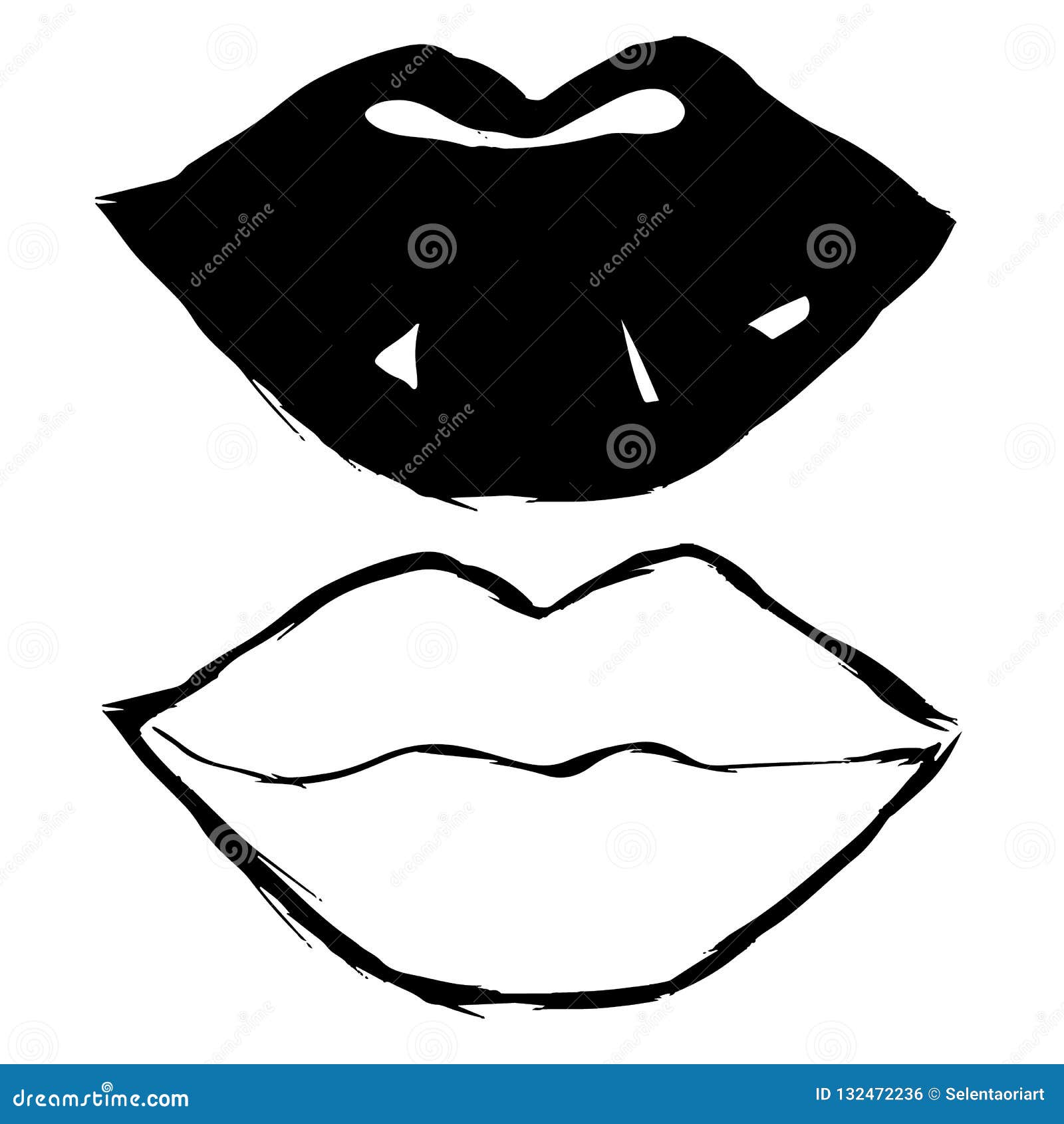 Lippen-clipart  Premium-Vektor