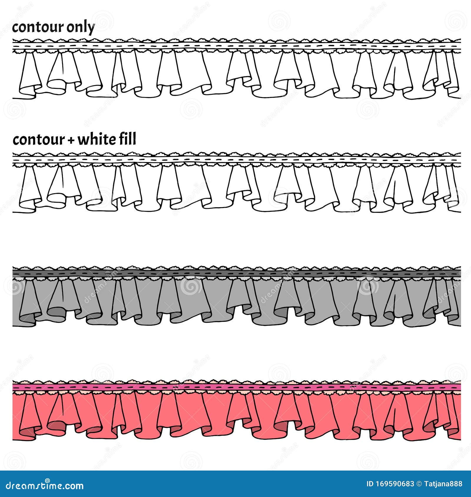 Four Versions Of The Jeans Texture. Cartoon Vector | CartoonDealer.com ...