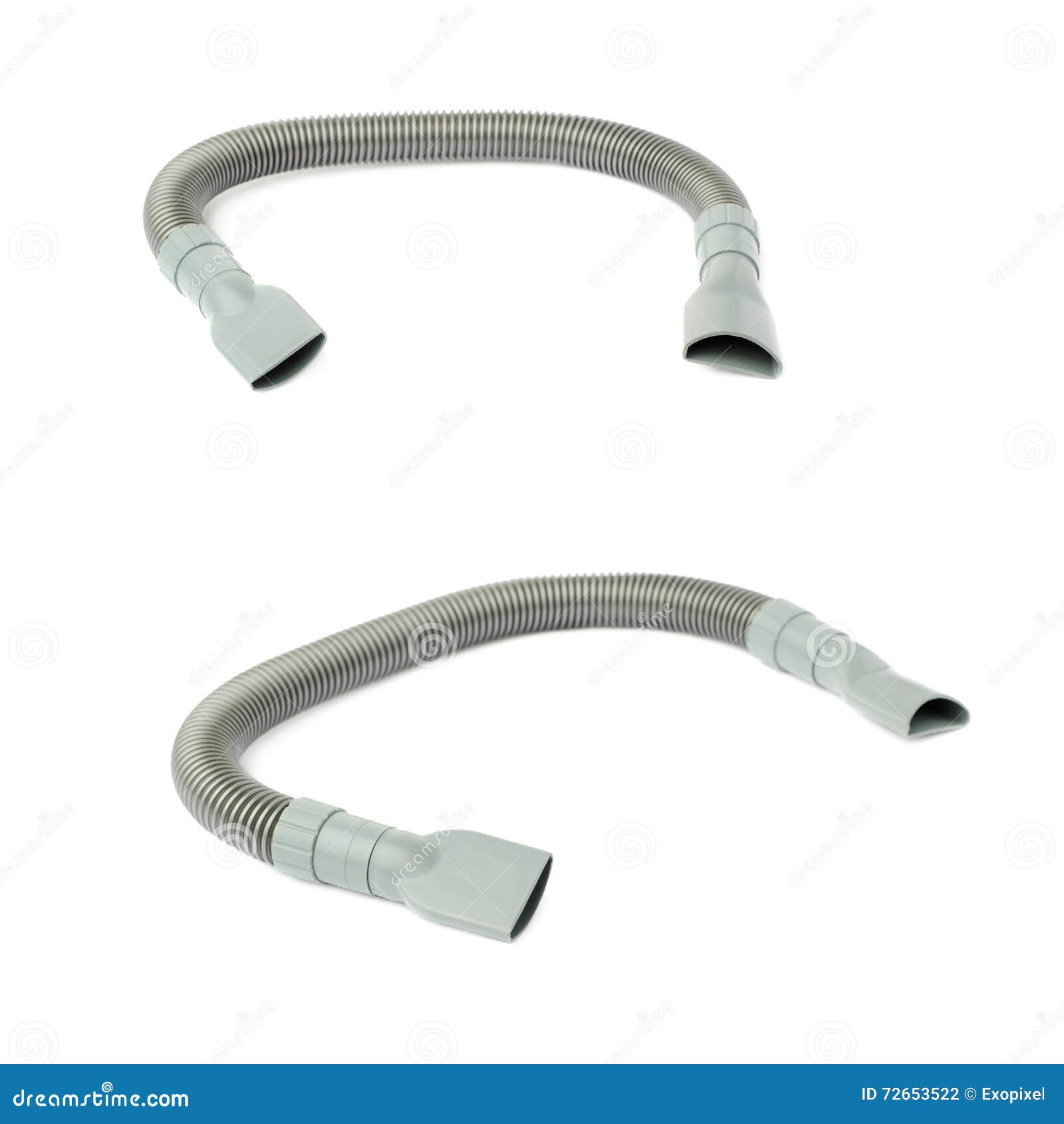 Set Of Hand Held Small Vacuum Hose Cleaner Isolated Over The White