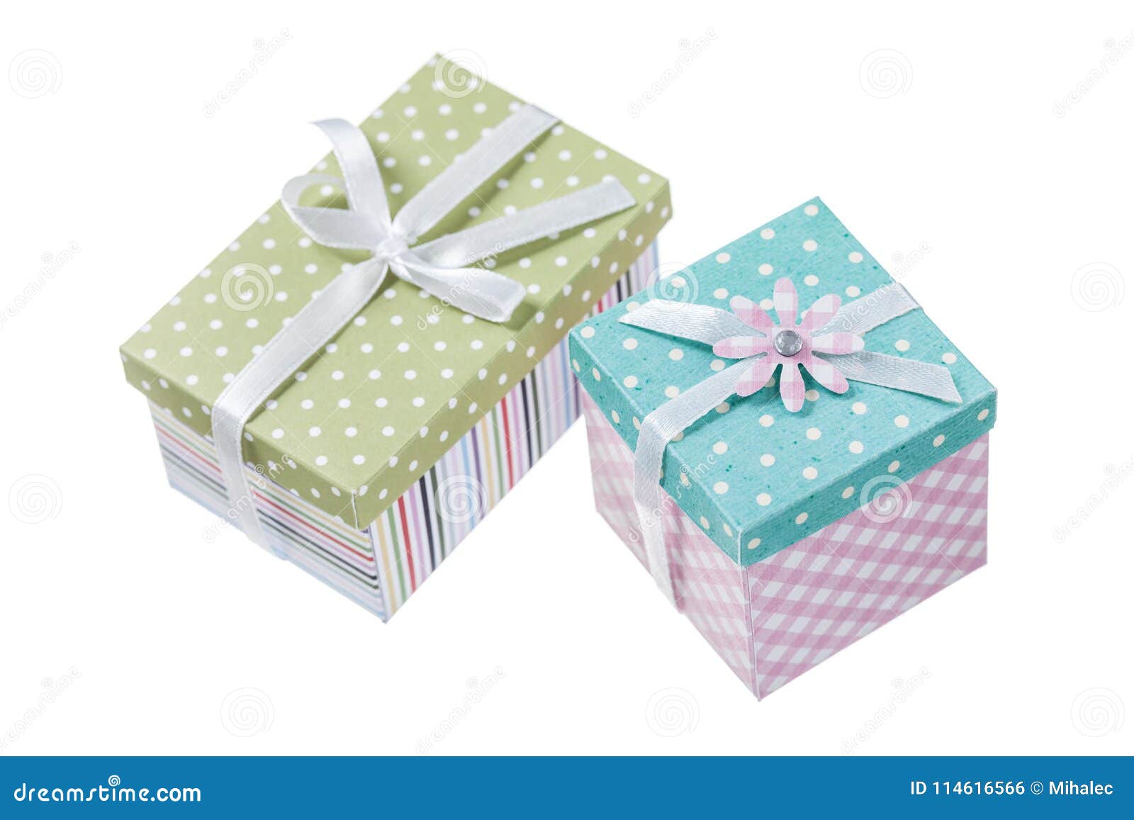 Set of Handmade Boxed Gifts Isolated on White Stock Photo Image of