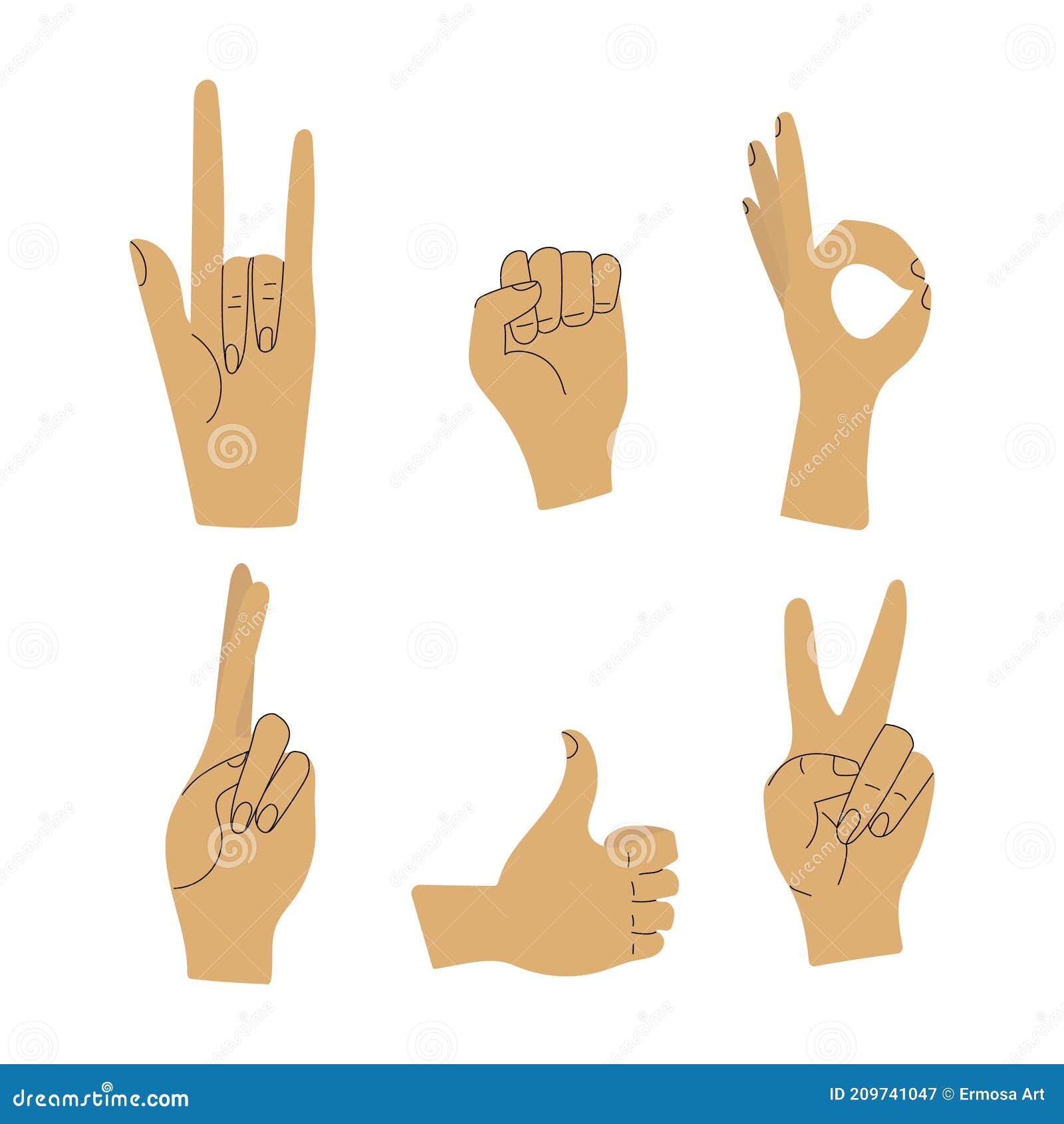 Devil Hand Sign Clipart