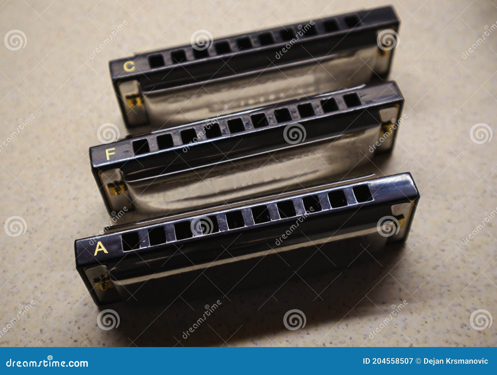 Set of Harmonicas stock image. Image of octave, musical 204558507