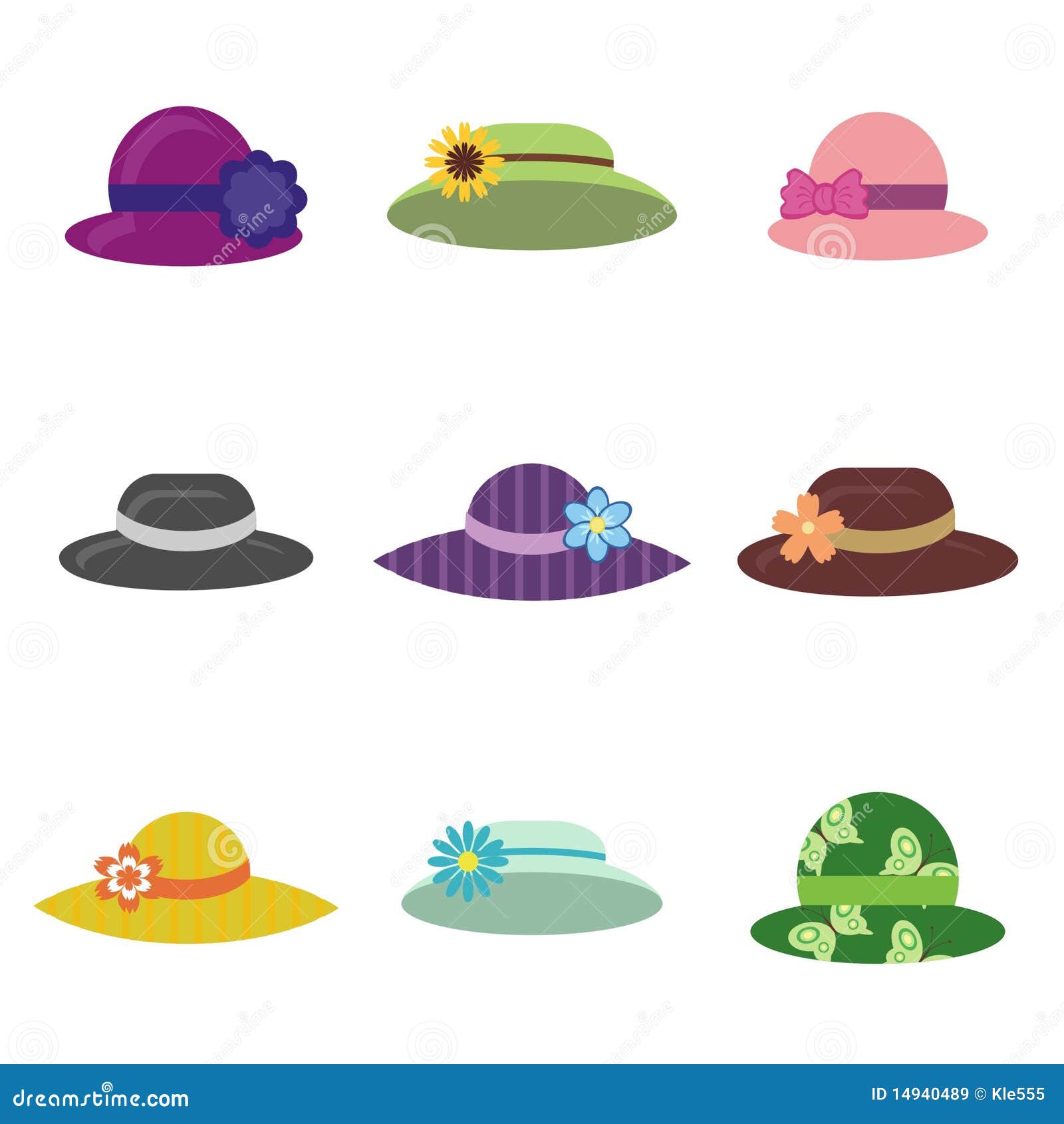 Set with hats stock illustration. Illustration of vector - 14940489