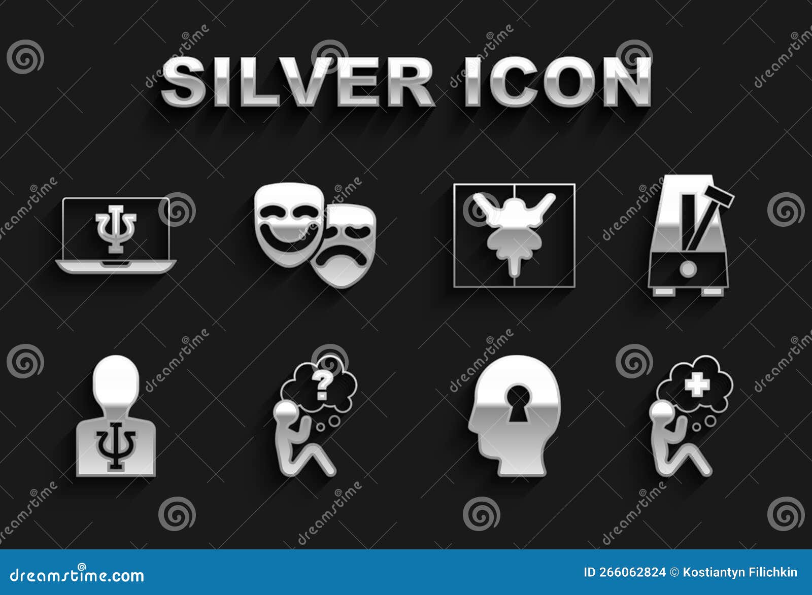 Set Head with Question Mark, Metronome Pendulum, Helping Hand, Solution