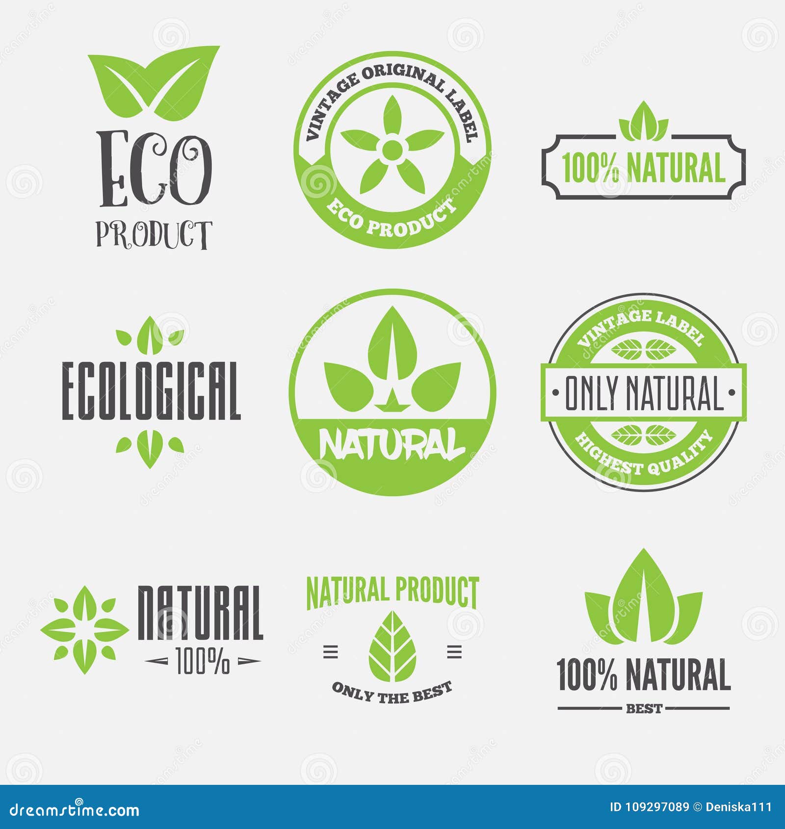  health and beauty care logos or labels. tags and s set for organic cosmetics, natural products.
